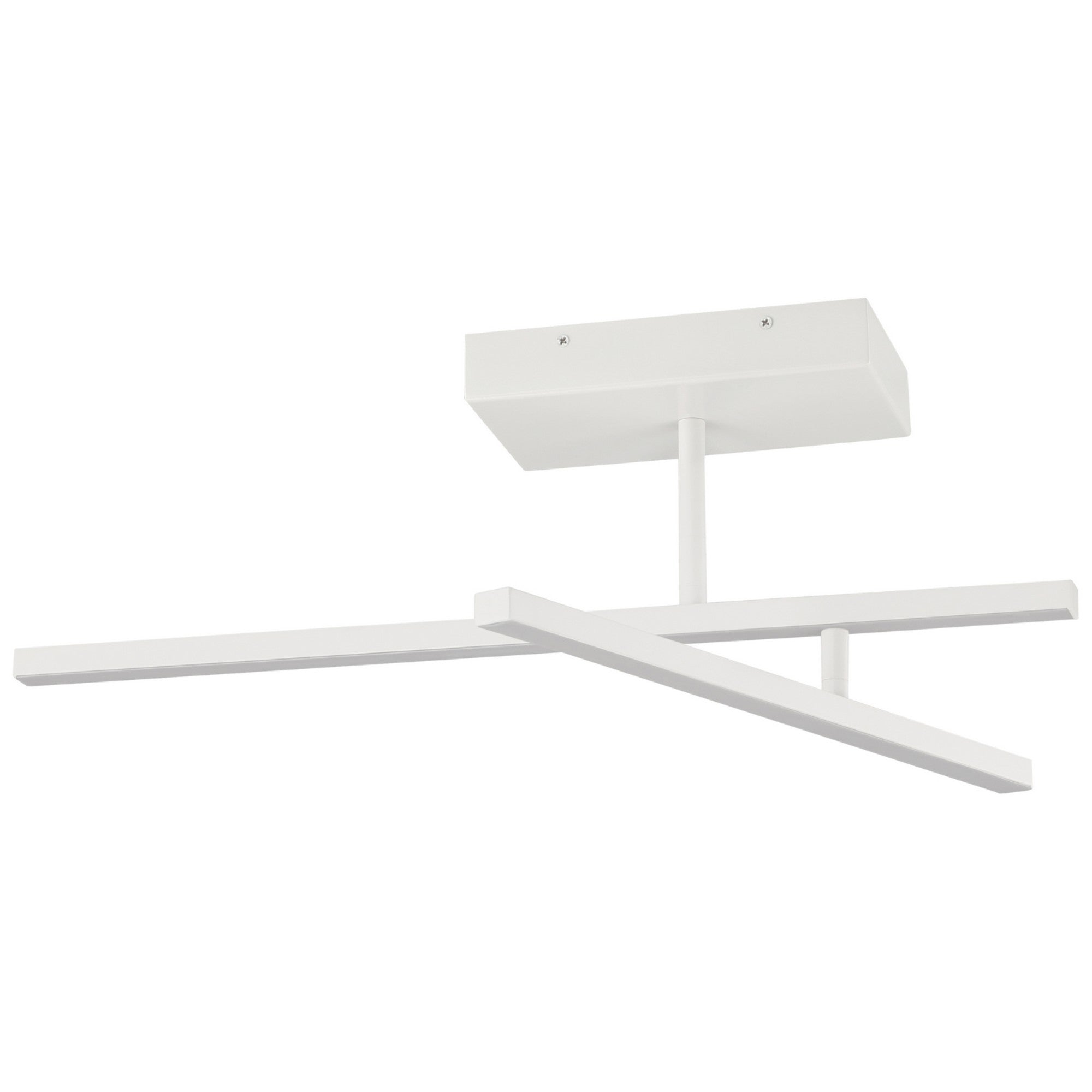 Duo 27" LED Semi-Flush Mount, Matte White Finish - Bees Lighting