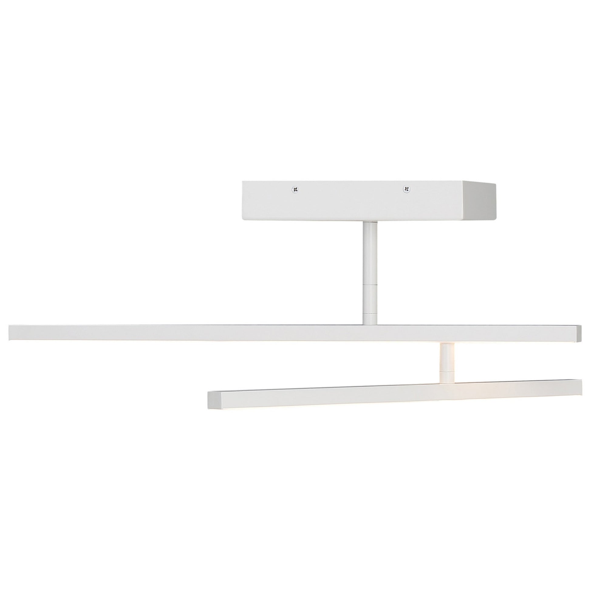Duo 27" LED Semi-Flush Mount, Matte White Finish - Bees Lighting