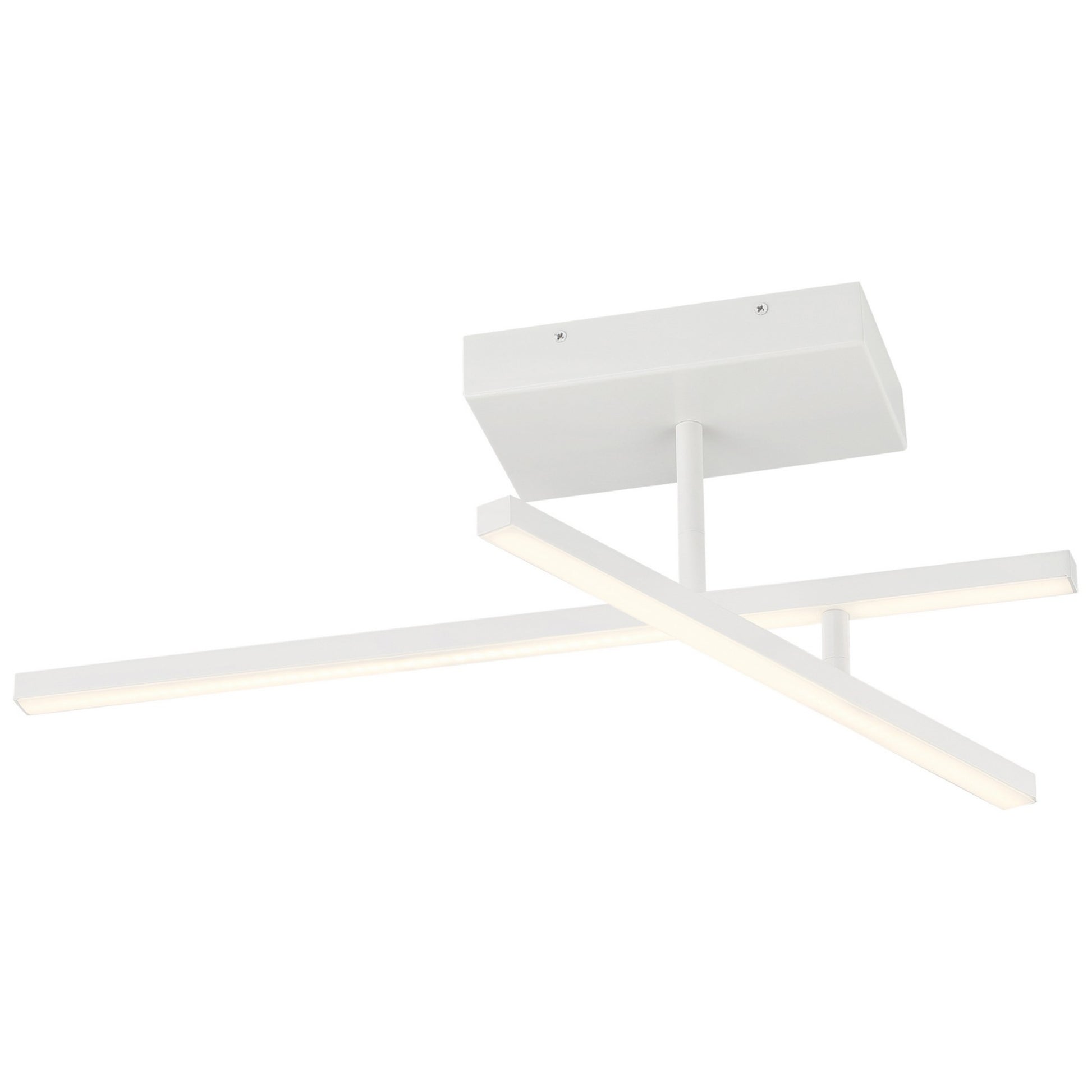 Duo 27" LED Semi-Flush Mount, Matte White Finish - Bees Lighting