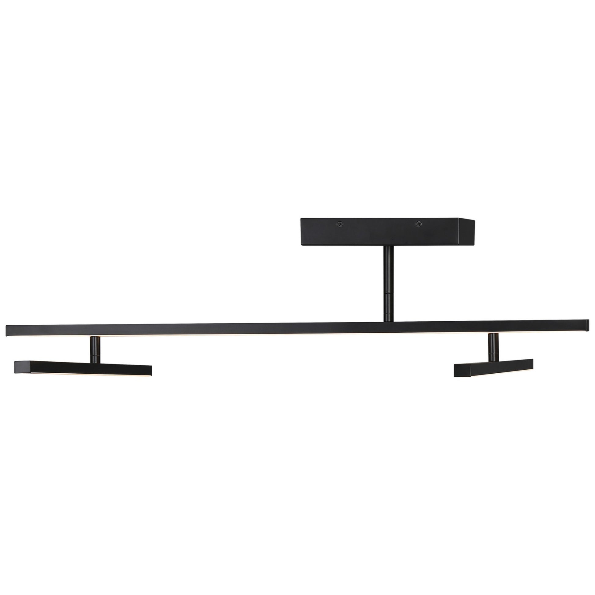 Duo 45" LED Semi-Flush Mount, Matte Black Finish - Bees Lighting