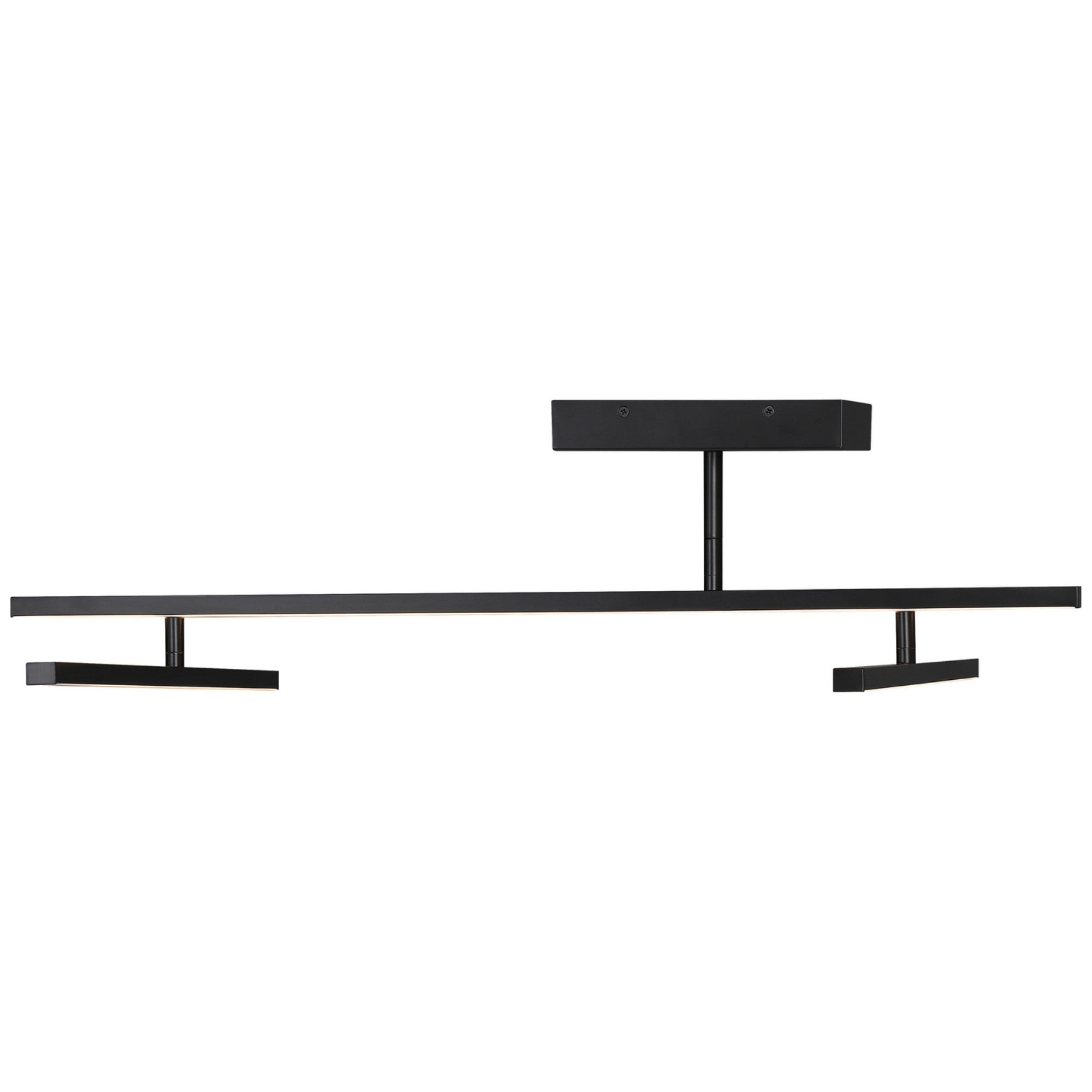 Duo 45" LED Semi-Flush Mount, Matte Black Finish - Bees Lighting