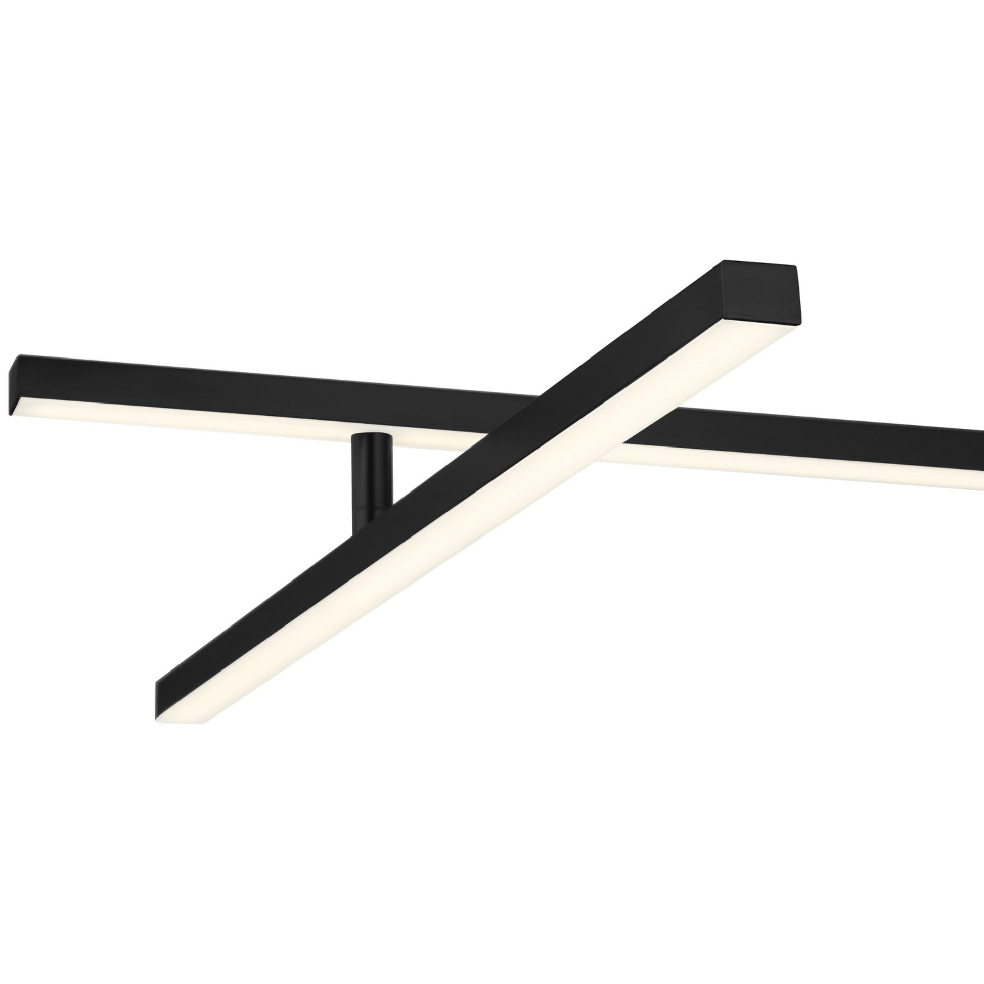 Duo 45" LED Semi-Flush Mount, Matte Black Finish - Bees Lighting
