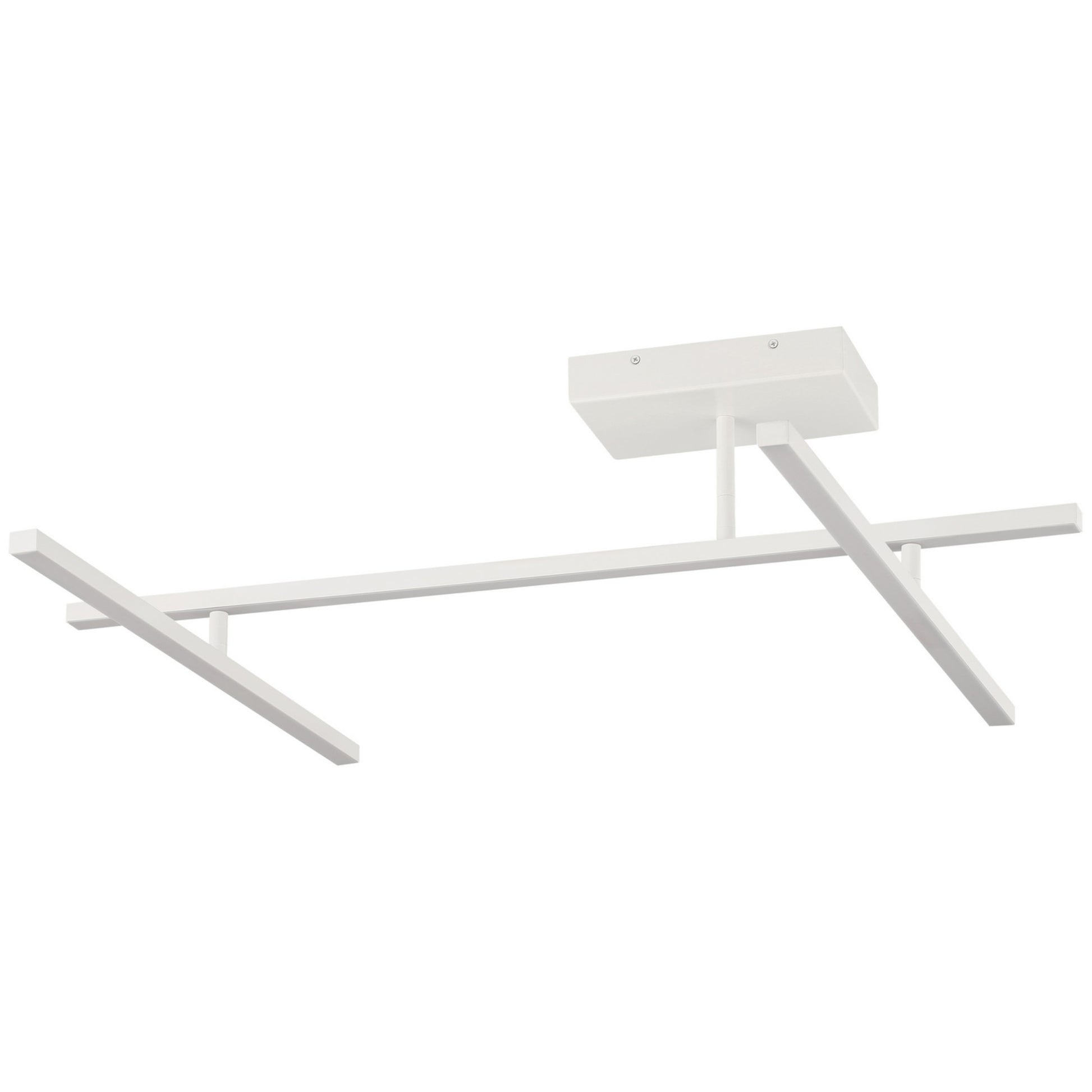 Duo 45" LED Semi-Flush Mount, Matte White Finish - Bees Lighting