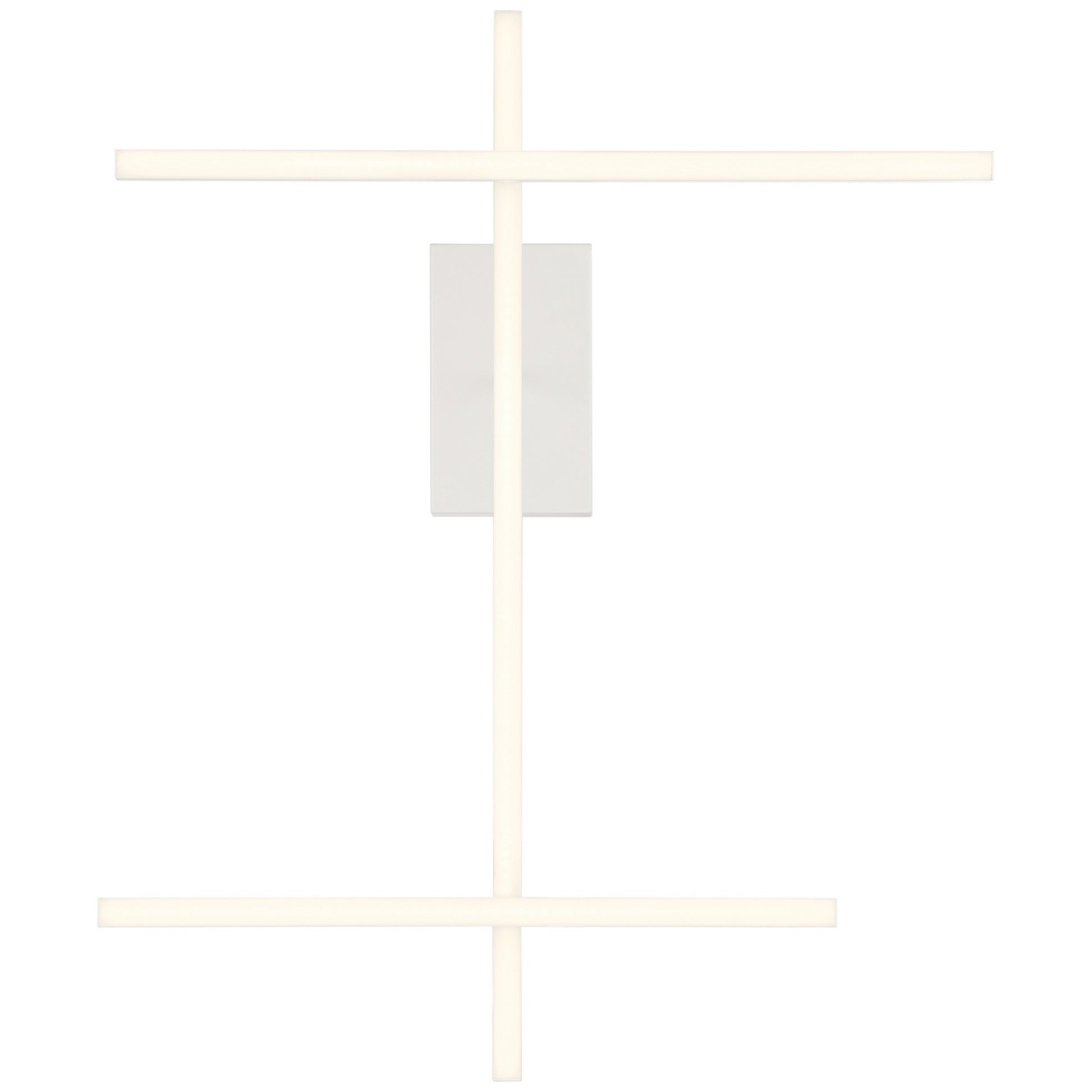 Duo 45" LED Semi-Flush Mount, Matte White Finish - Bees Lighting