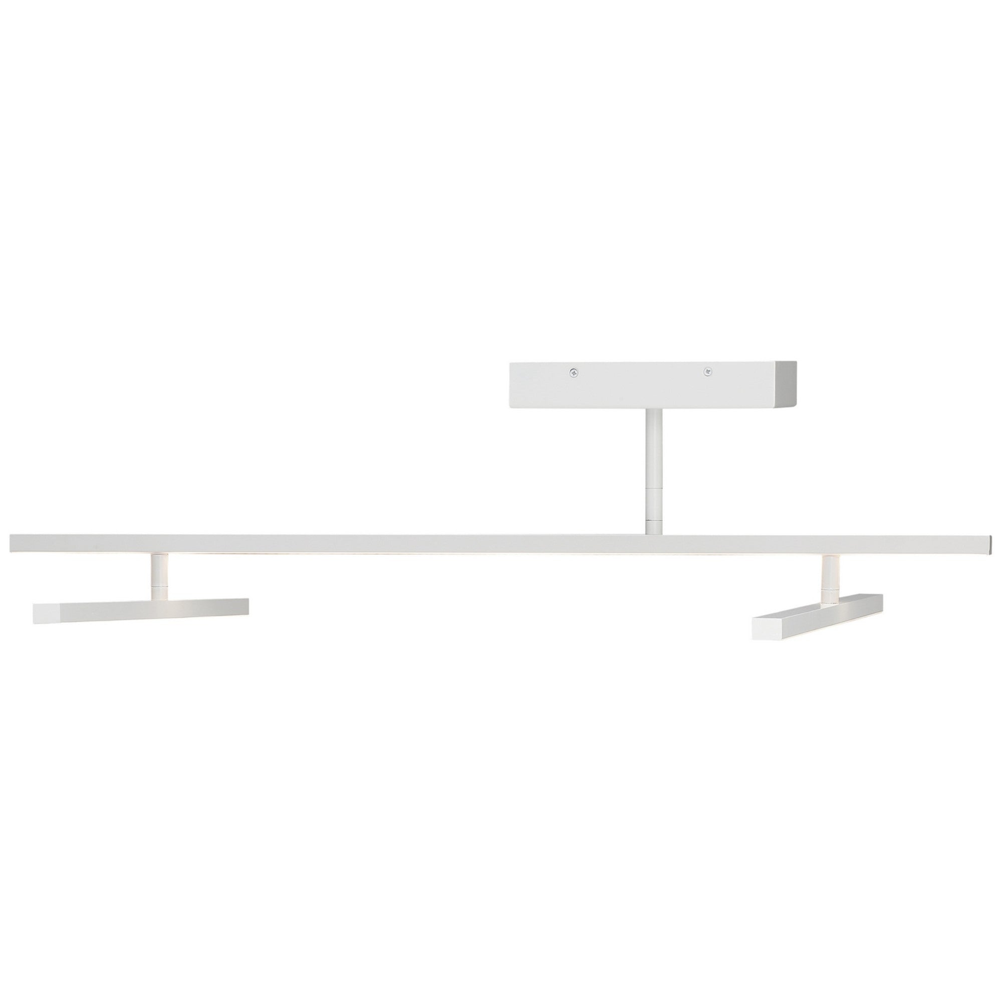 Duo 45" LED Semi-Flush Mount, Matte White Finish - Bees Lighting