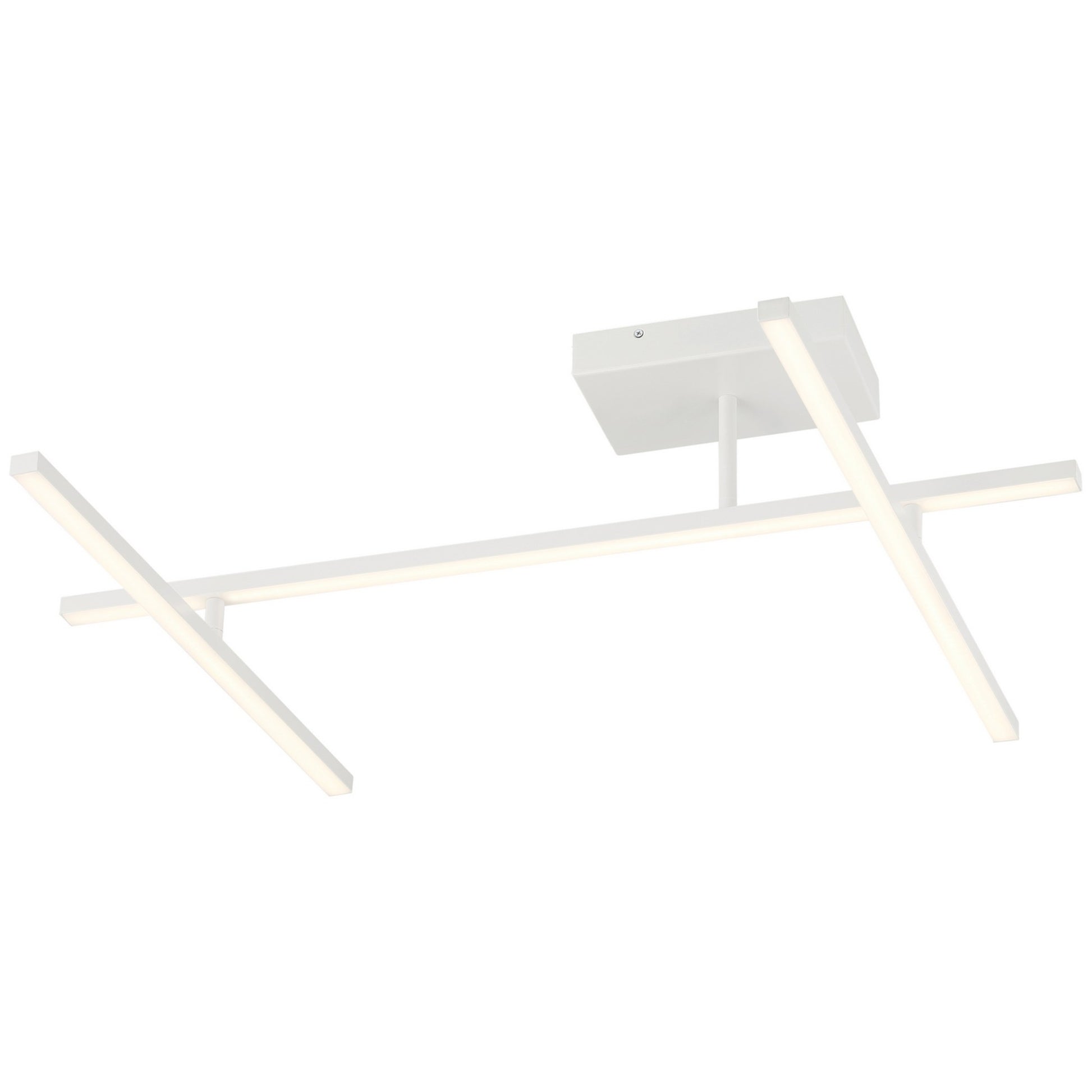 Duo 45" LED Semi-Flush Mount, Matte White Finish - Bees Lighting