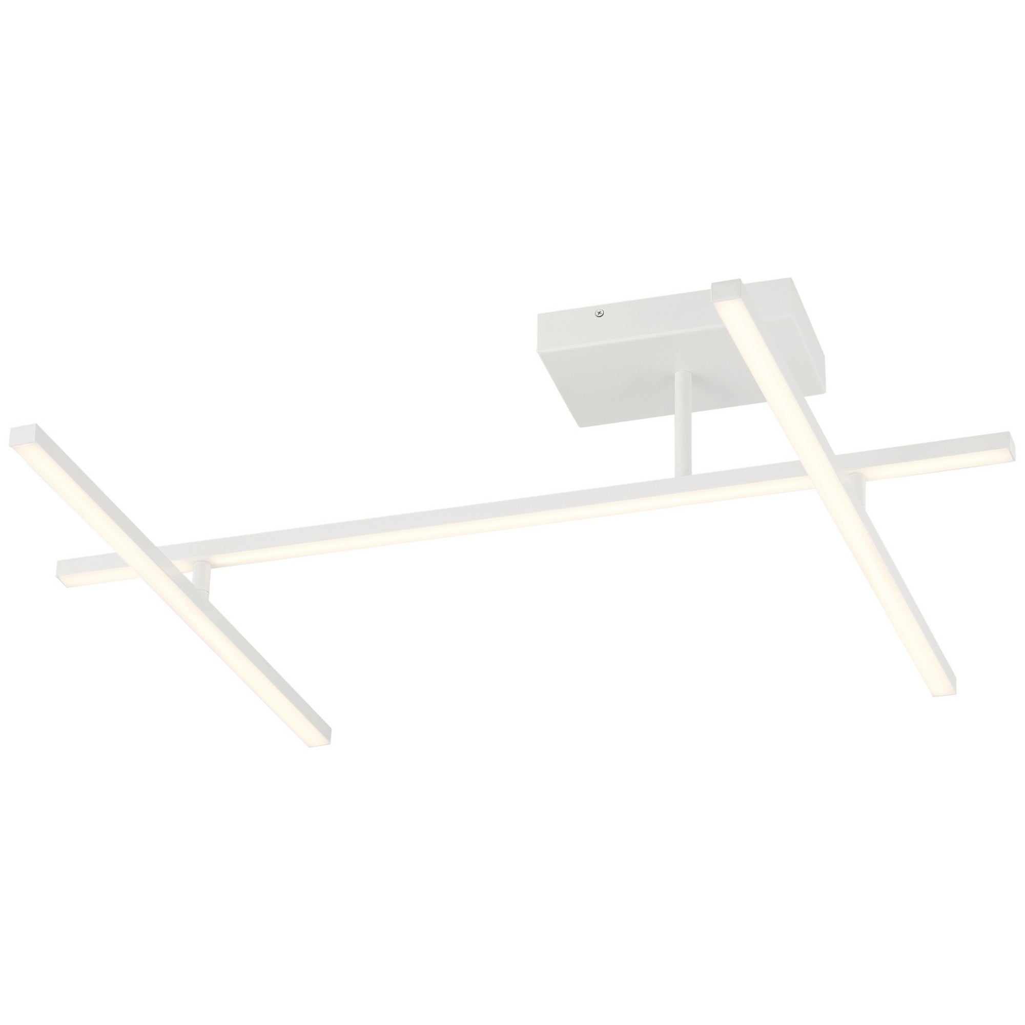Duo 45" LED Semi-Flush Mount, Matte White Finish - Bees Lighting