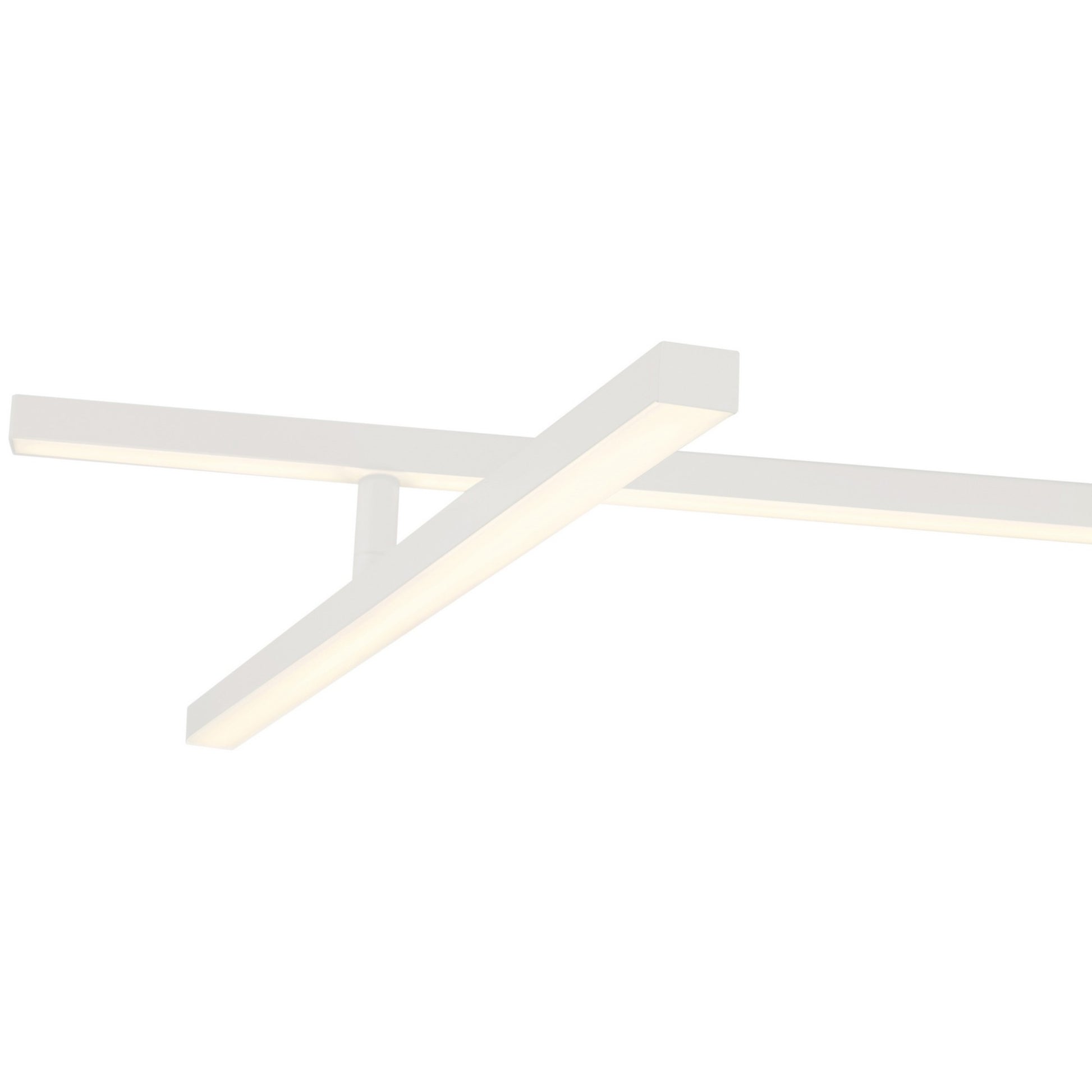 Duo 45" LED Semi-Flush Mount, Matte White Finish - Bees Lighting