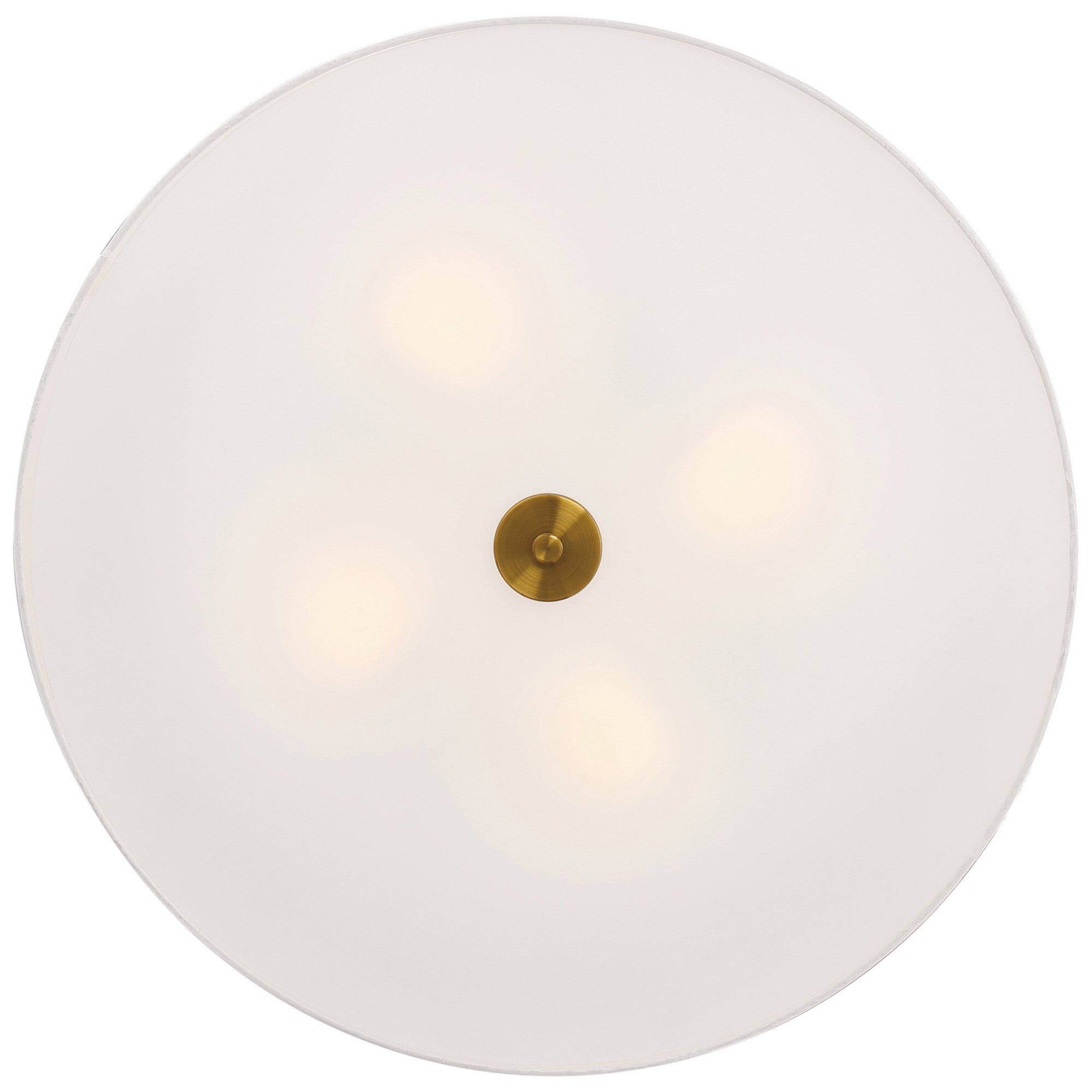 Mid Town 24" LED Flush Mount, Antique Brushed Brass Finish - Bees Lighting