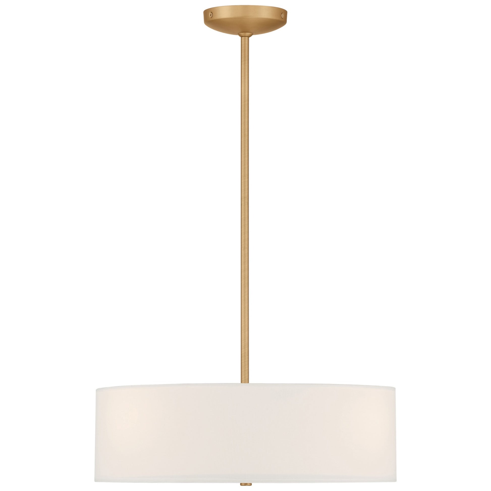 Mid Town 18" Convertible LED Pendant, Antique Brushed Brass Finish - Bees Lighting