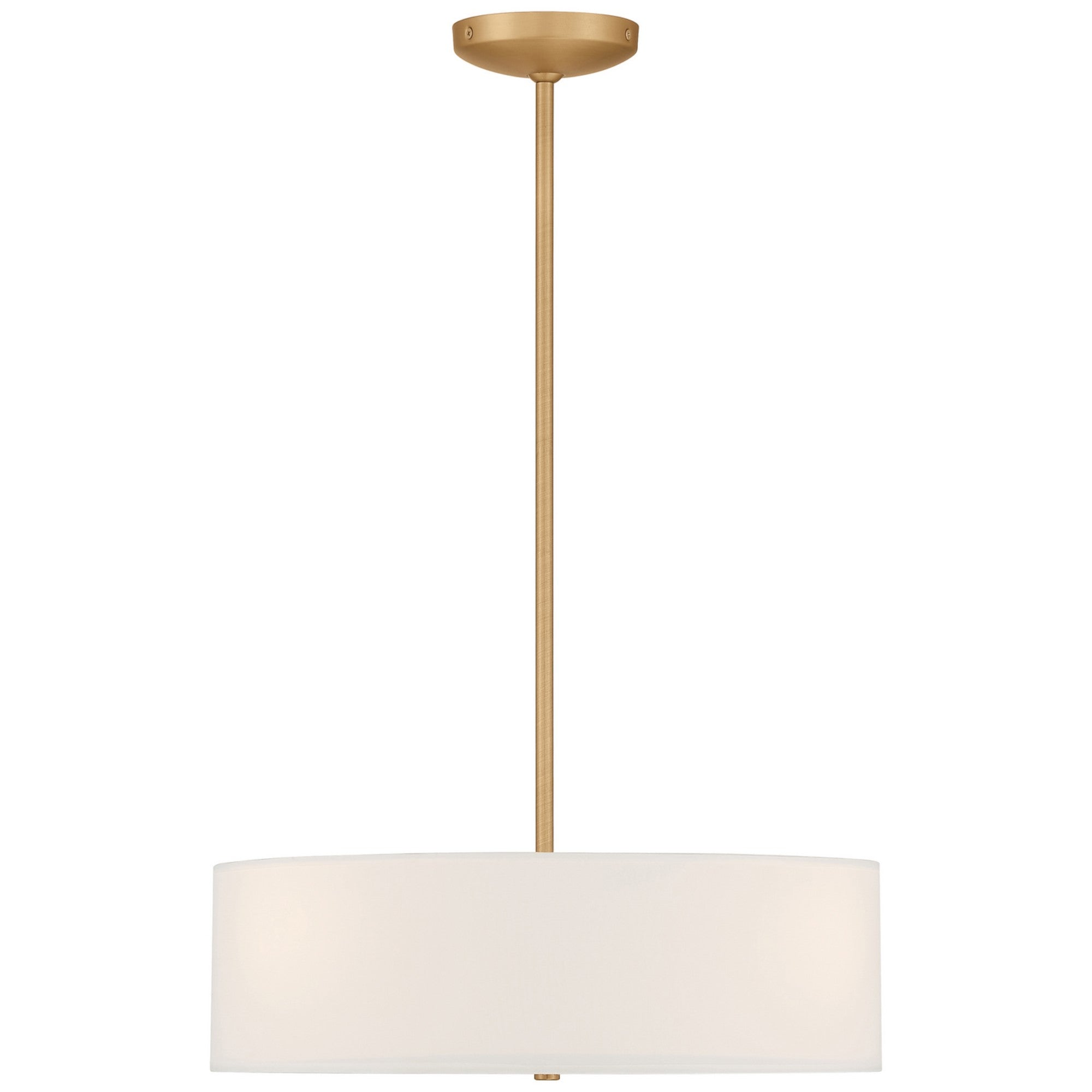 Mid Town 18" Convertible LED Pendant, Antique Brushed Brass Finish - Bees Lighting