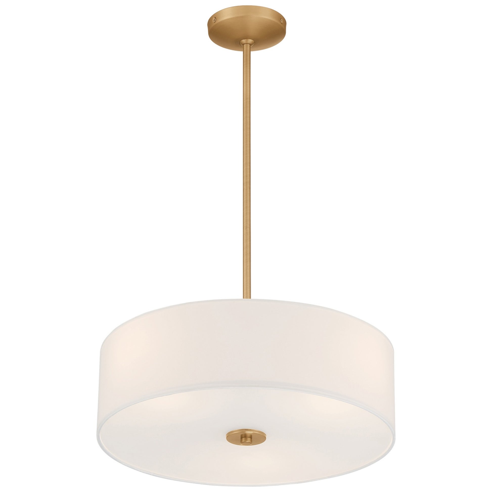 Mid Town 18" Convertible LED Pendant, Antique Brushed Brass Finish - Bees Lighting