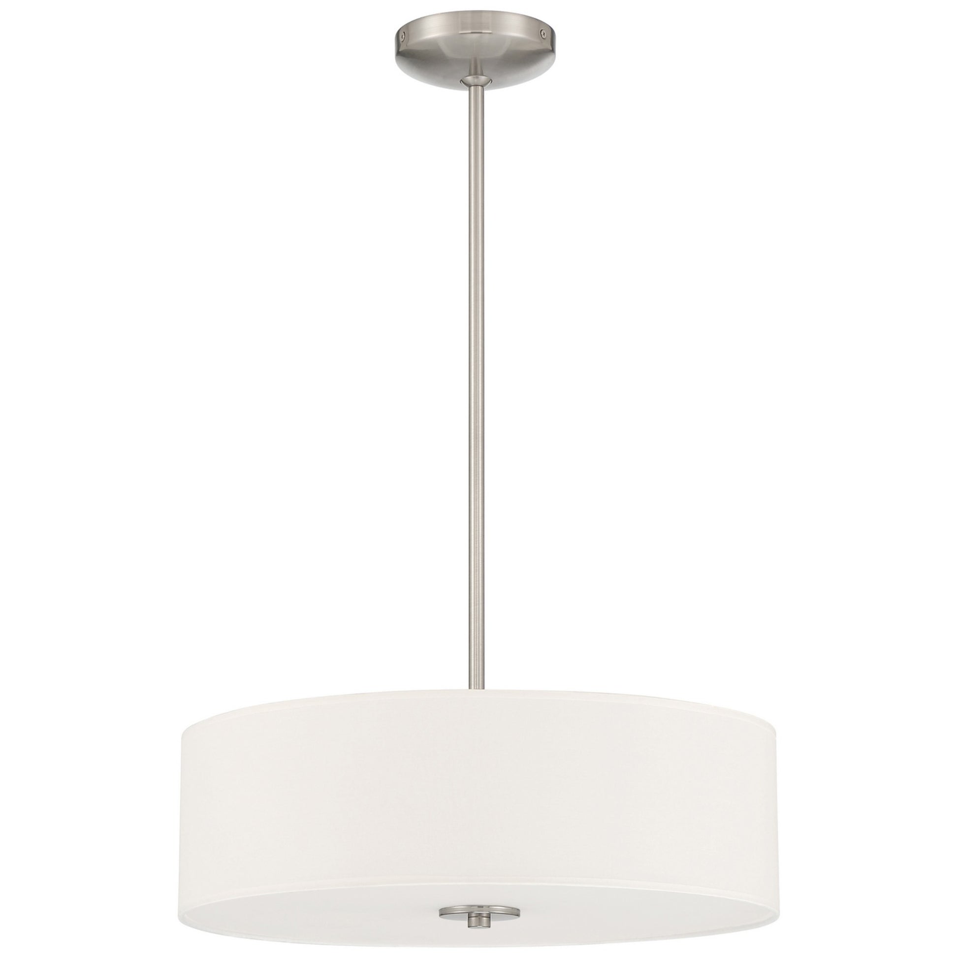 Mid Town 18" Convertible LED Pendant, Brushed Steel Finish - Bees Lighting