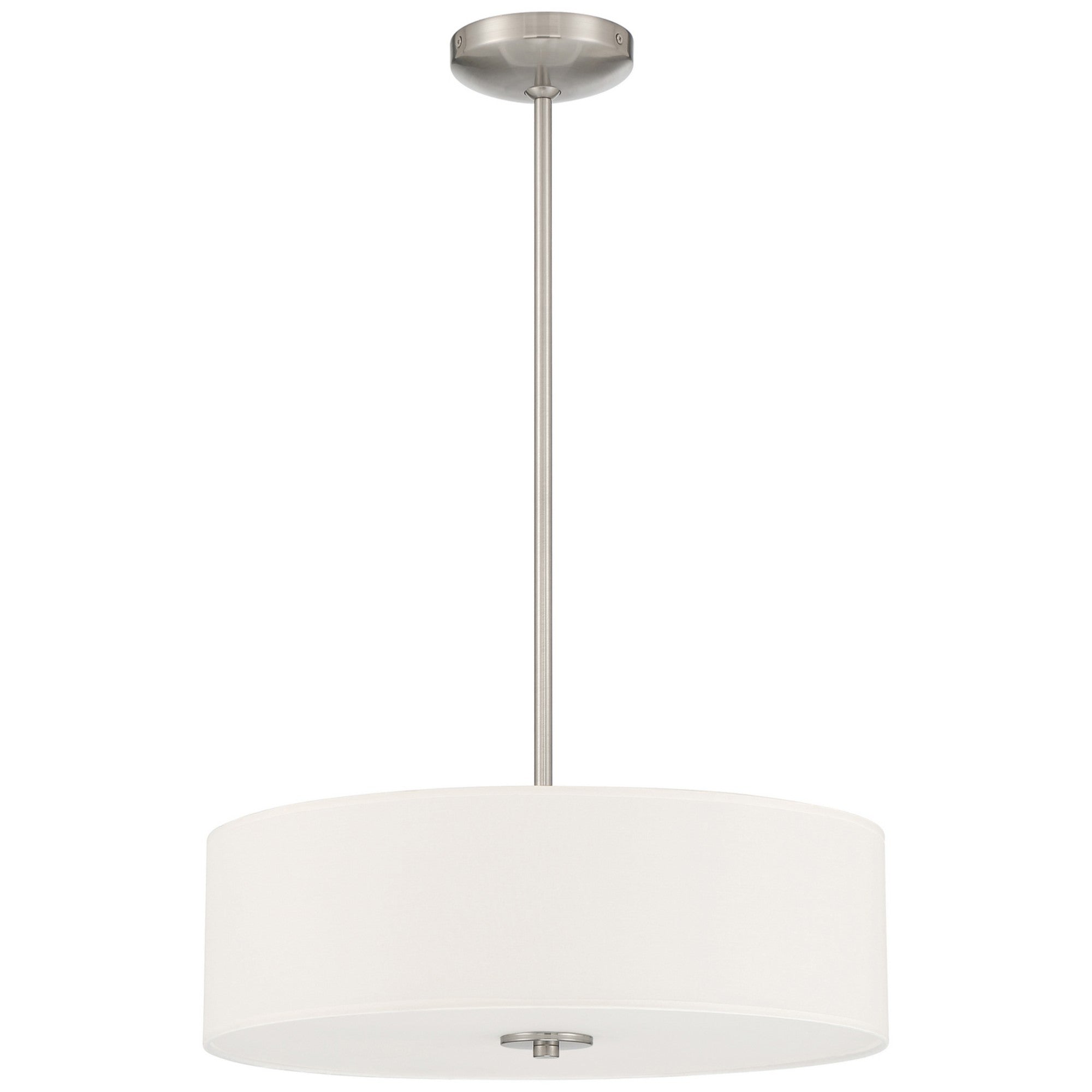 Mid Town 18" Convertible LED Pendant, Brushed Steel Finish - Bees Lighting