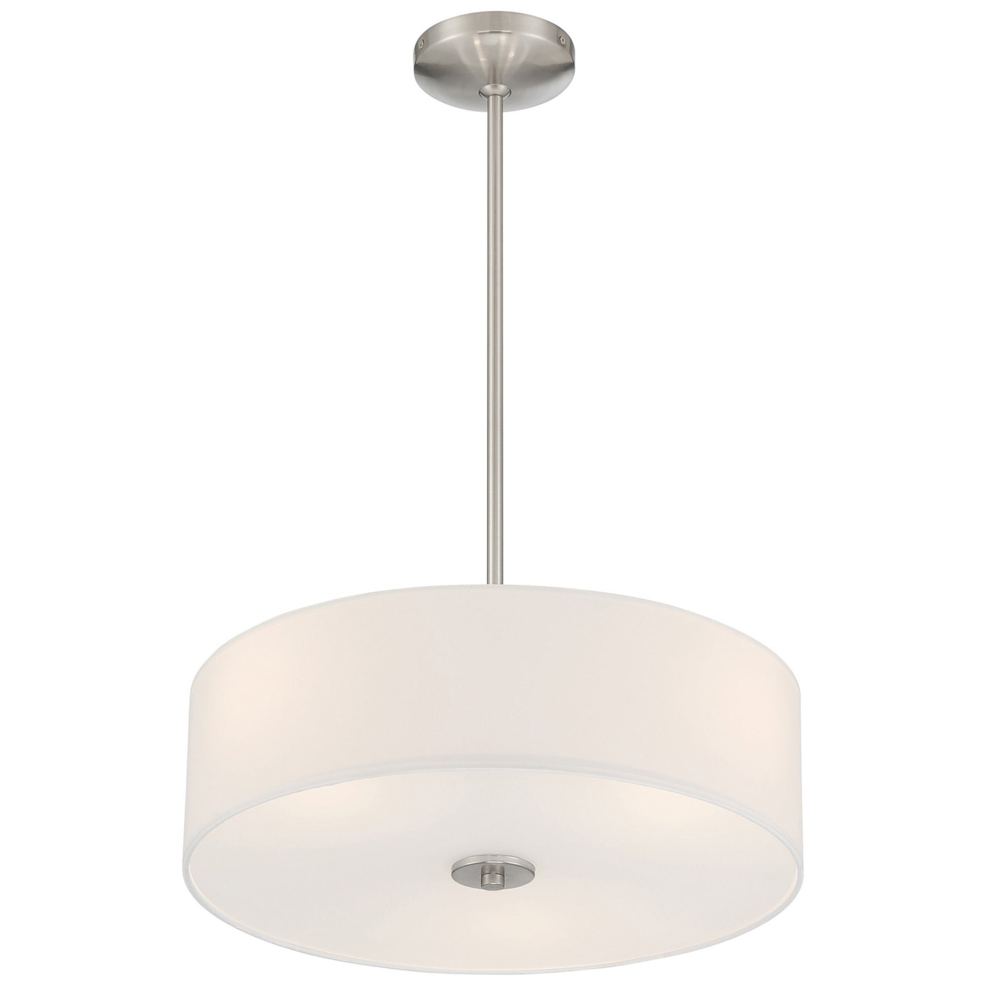 Mid Town 18" Convertible LED Pendant, Brushed Steel Finish - Bees Lighting