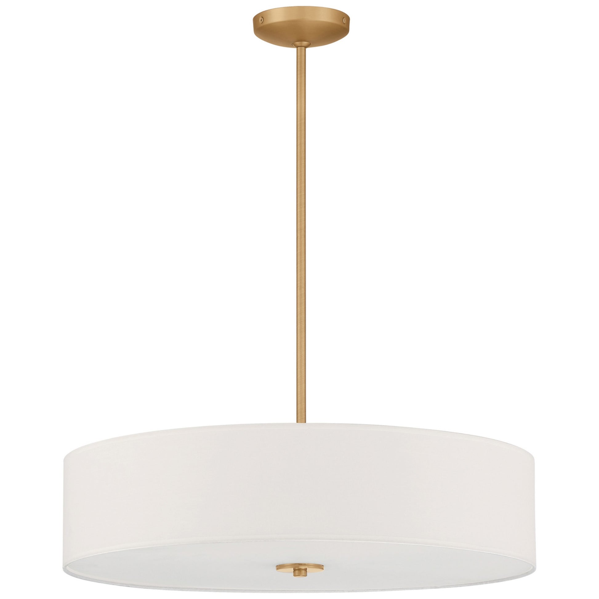 Mid Town 24" Convertible LED Pendant, Antique Brushed Brass Finish - Bees Lighting