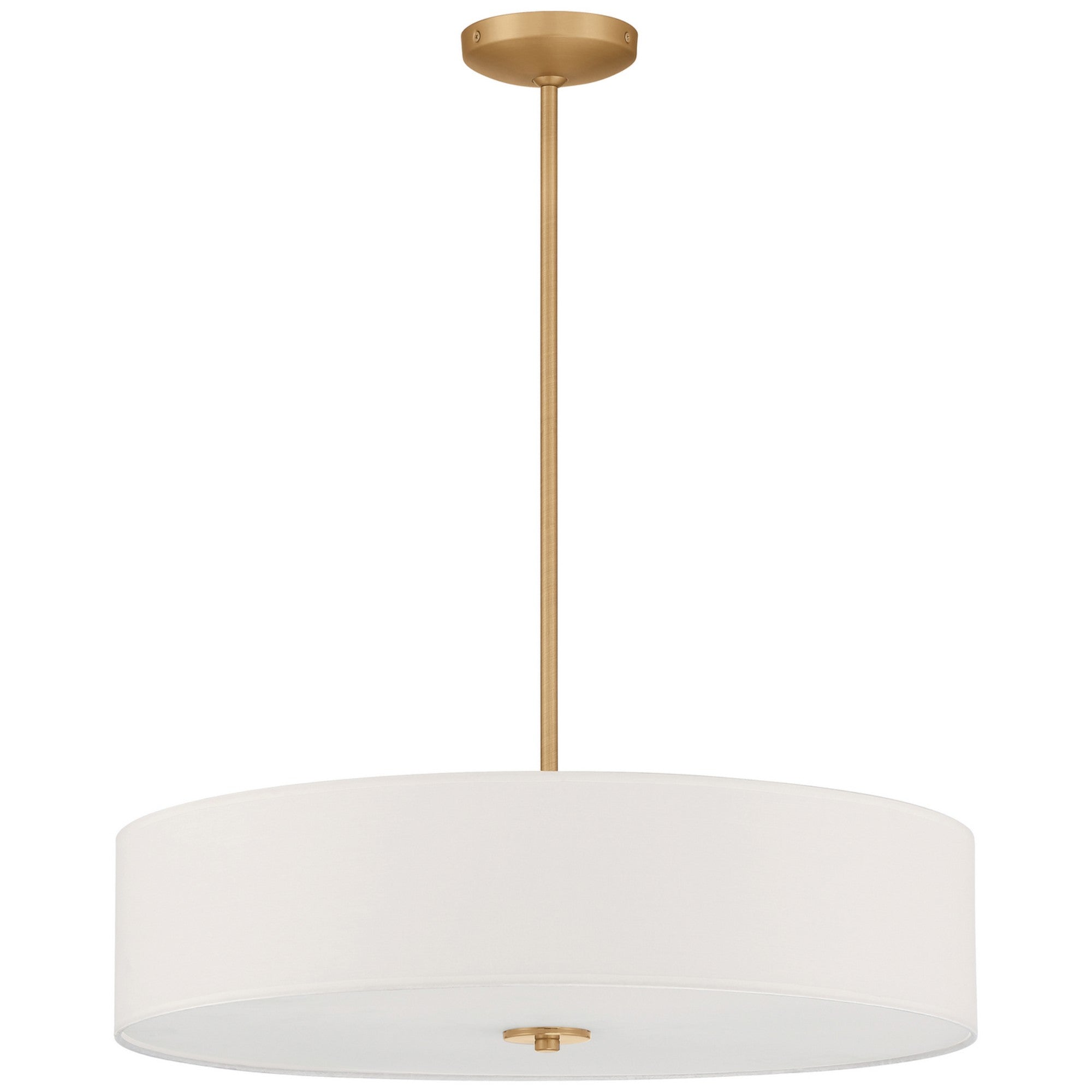 Mid Town 24" Convertible LED Pendant, Antique Brushed Brass Finish - Bees Lighting