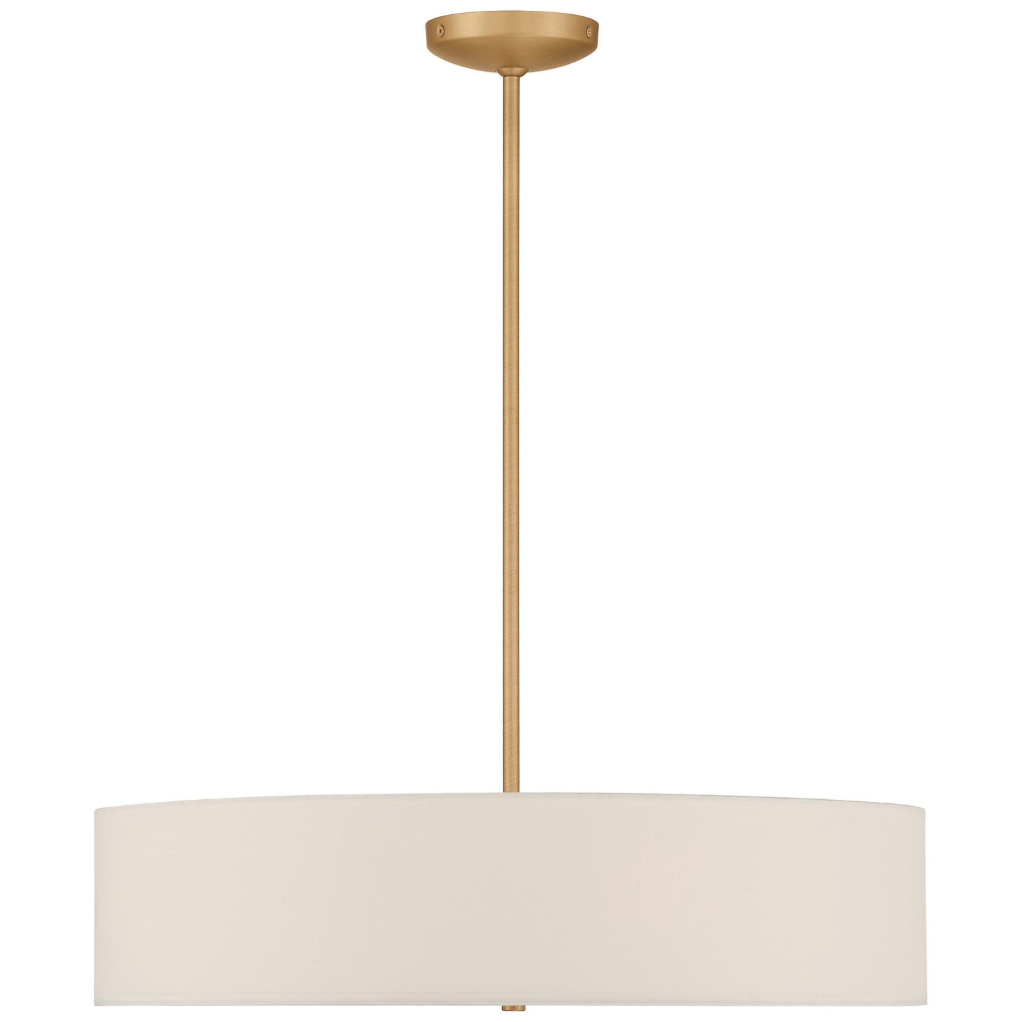 Mid Town 24" Convertible LED Pendant, Antique Brushed Brass Finish - Bees Lighting
