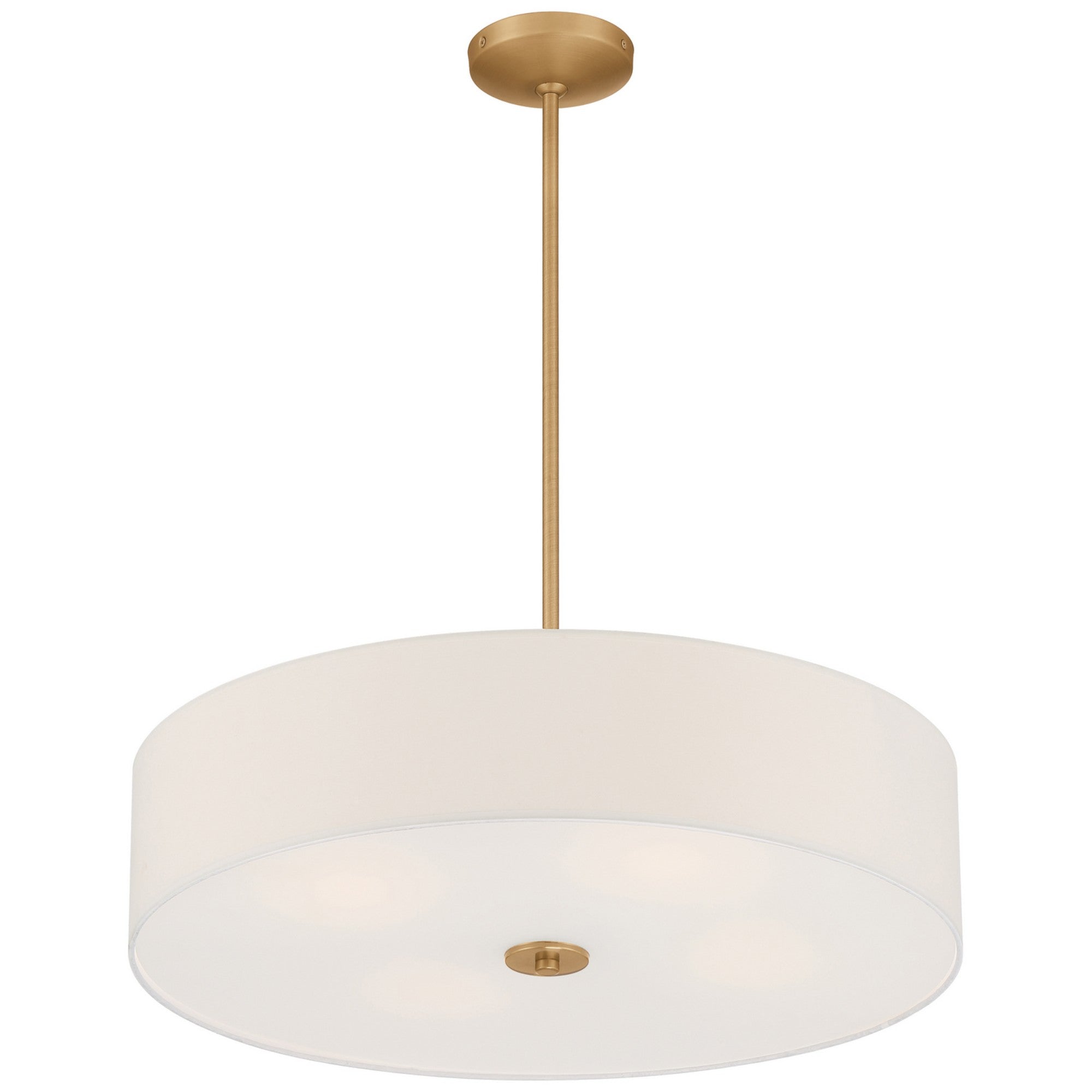 Mid Town 24" Convertible LED Pendant, Antique Brushed Brass Finish - Bees Lighting