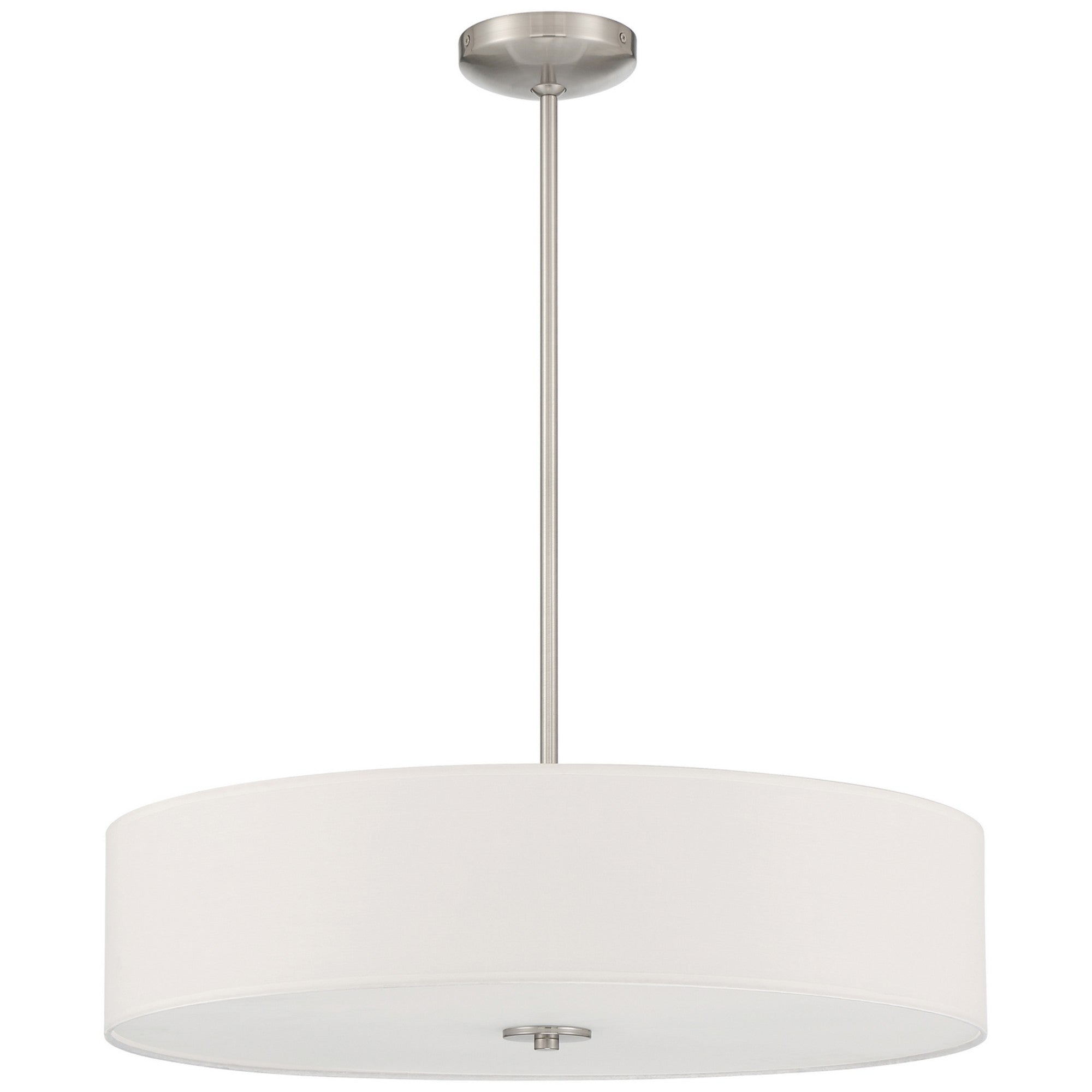 Mid Town 24" Convertible LED Pendant, Brushed Steel Finish - Bees Lighting