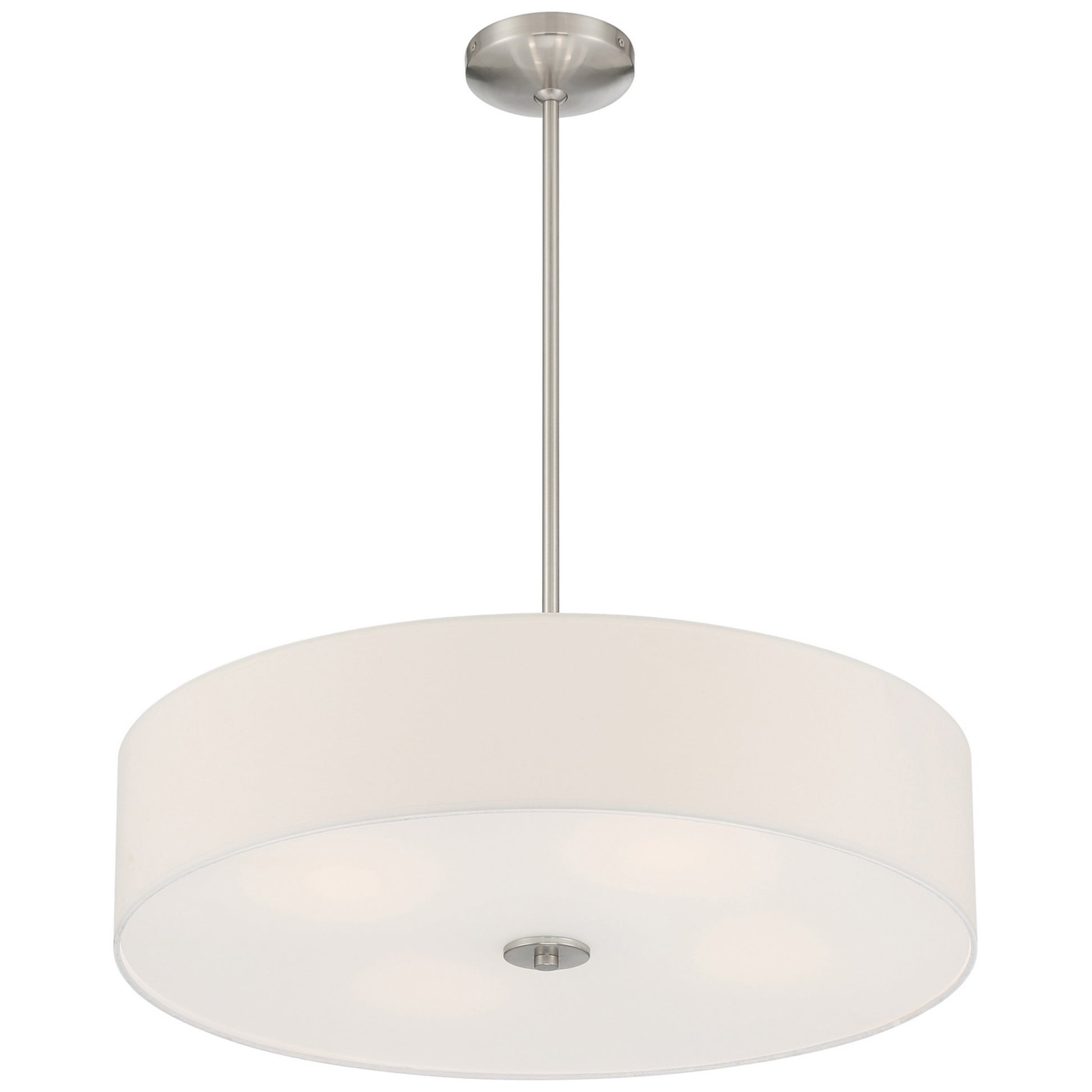 Mid Town 24" Convertible LED Pendant, Brushed Steel Finish - Bees Lighting
