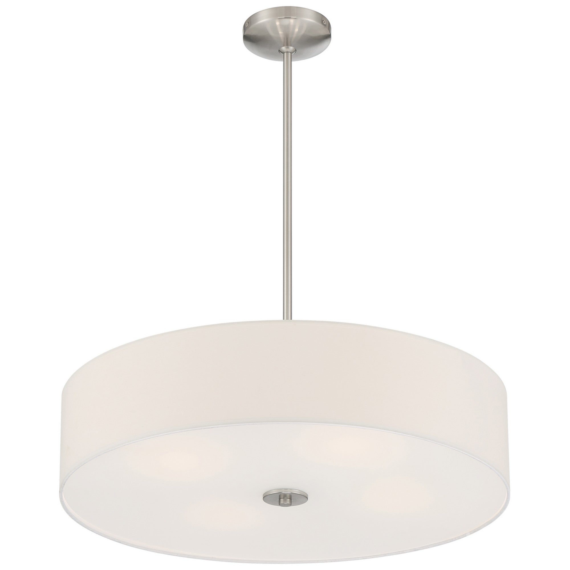 Mid Town 24" Convertible LED Pendant, Brushed Steel Finish - Bees Lighting