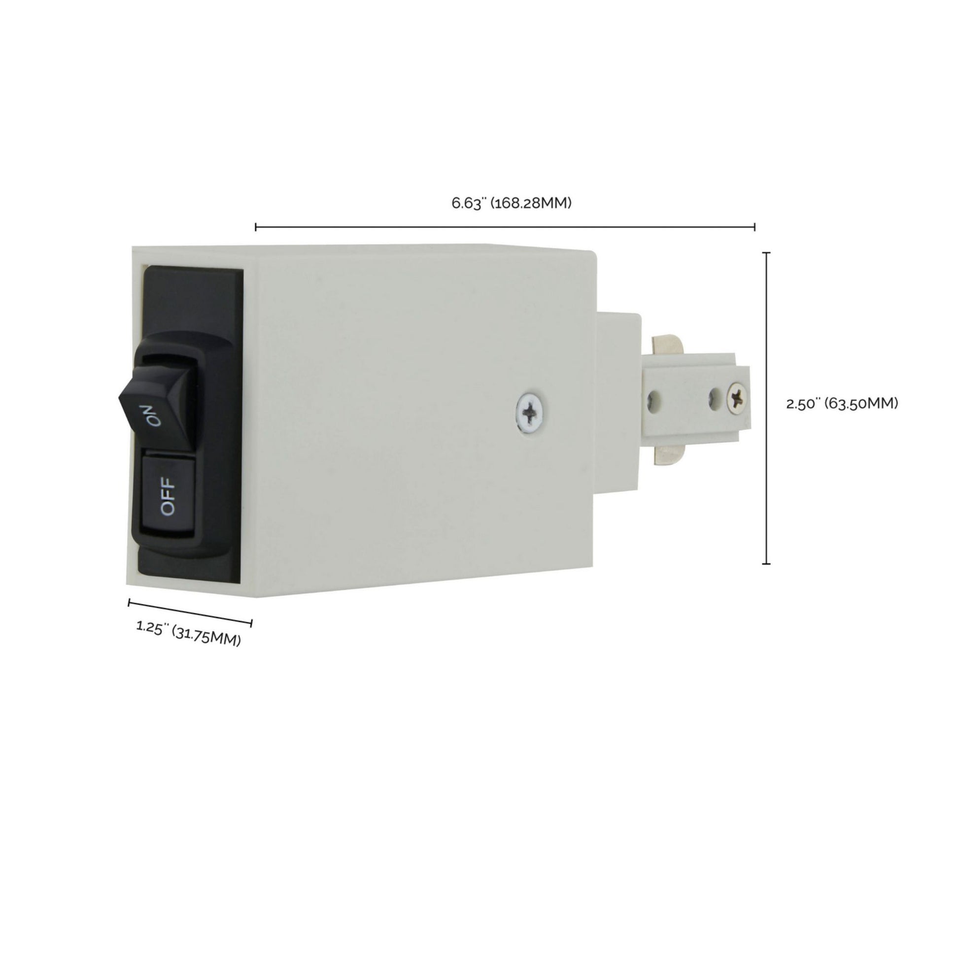 Track Live End Current Limiter 0.5A White Finish - Bees Lighting
