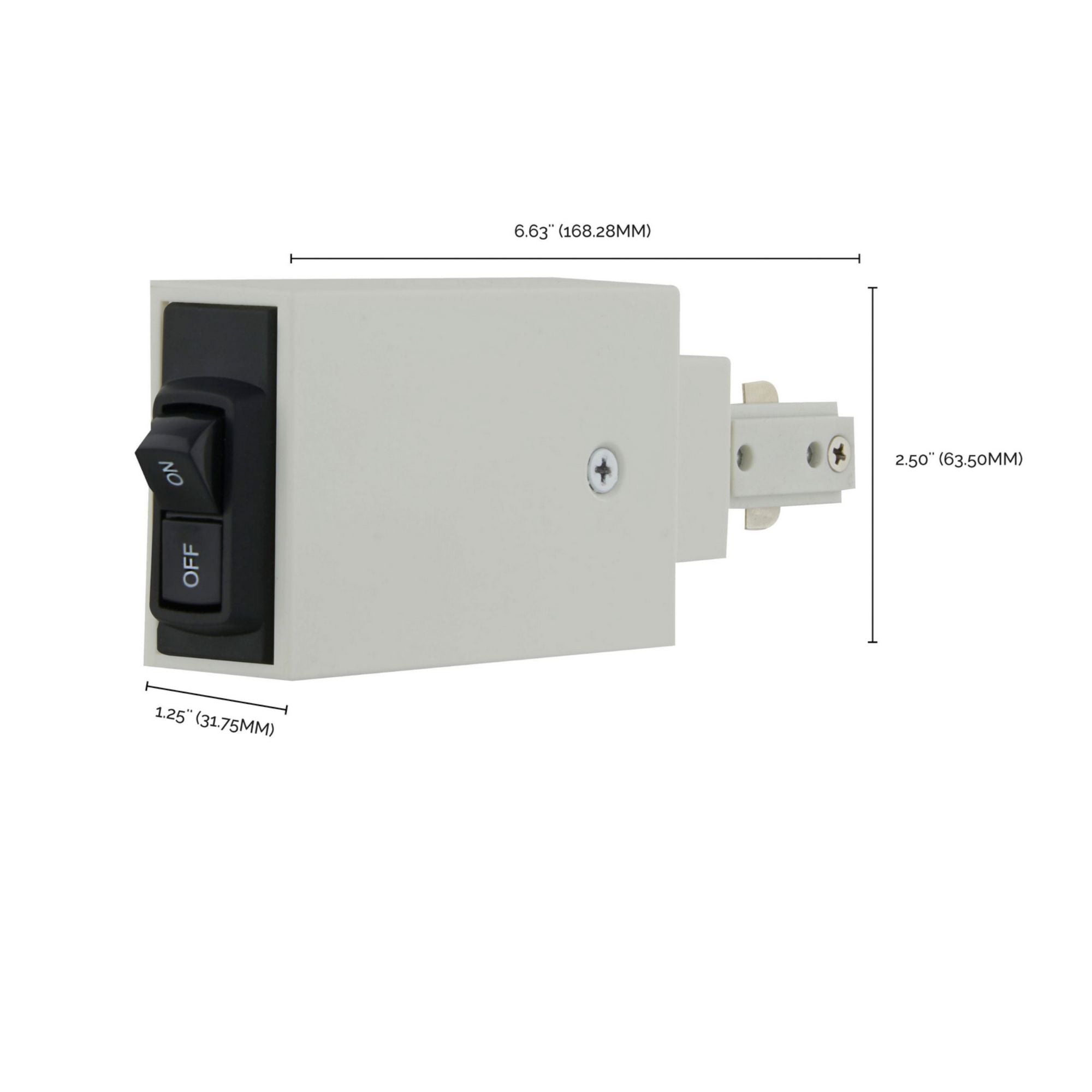 Track Live End Current Limiter 0.5A White Finish - Bees Lighting