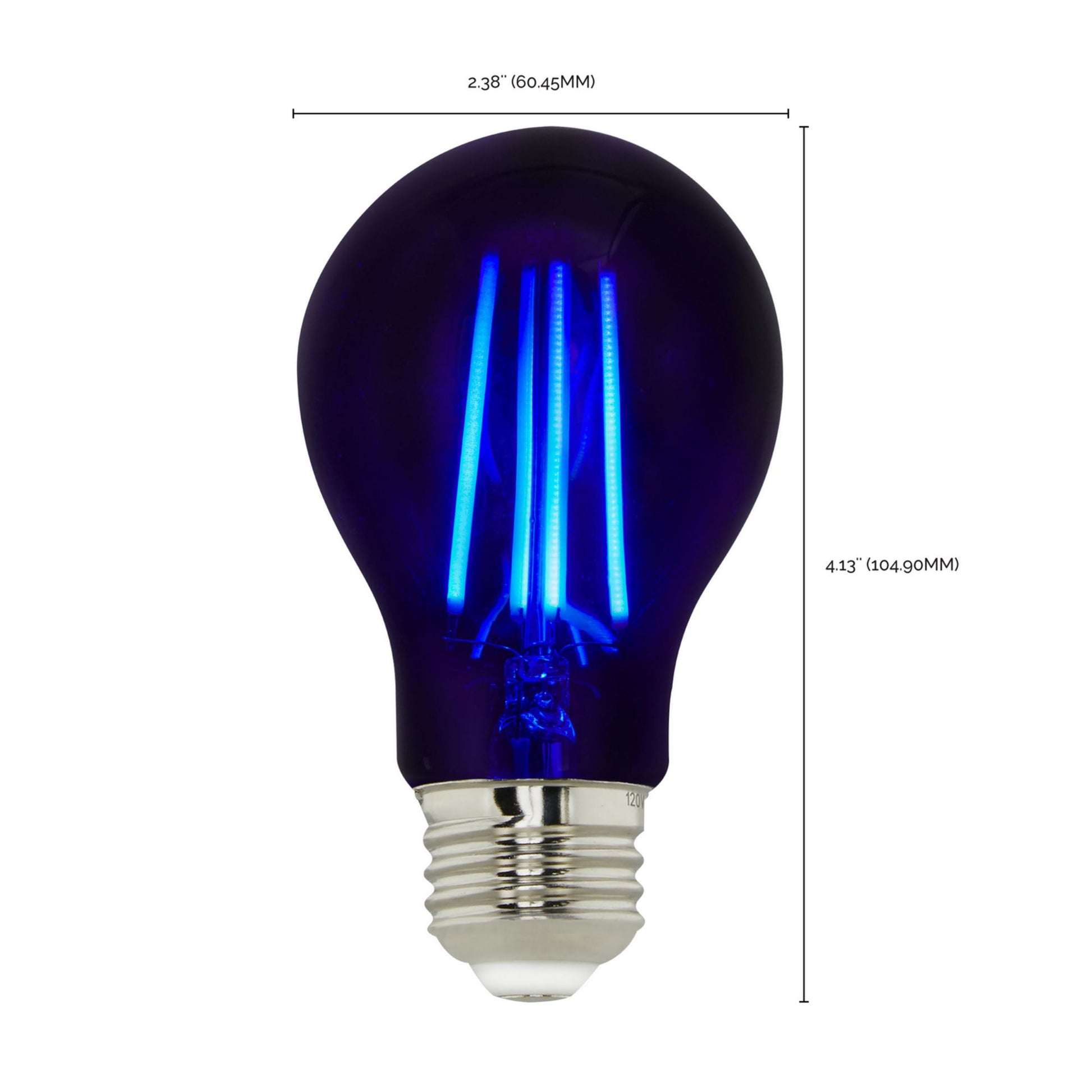 A19 LED Bulb, 8 Watts, E26 Medium Base, Black Finish, 120V - Bees Lighting