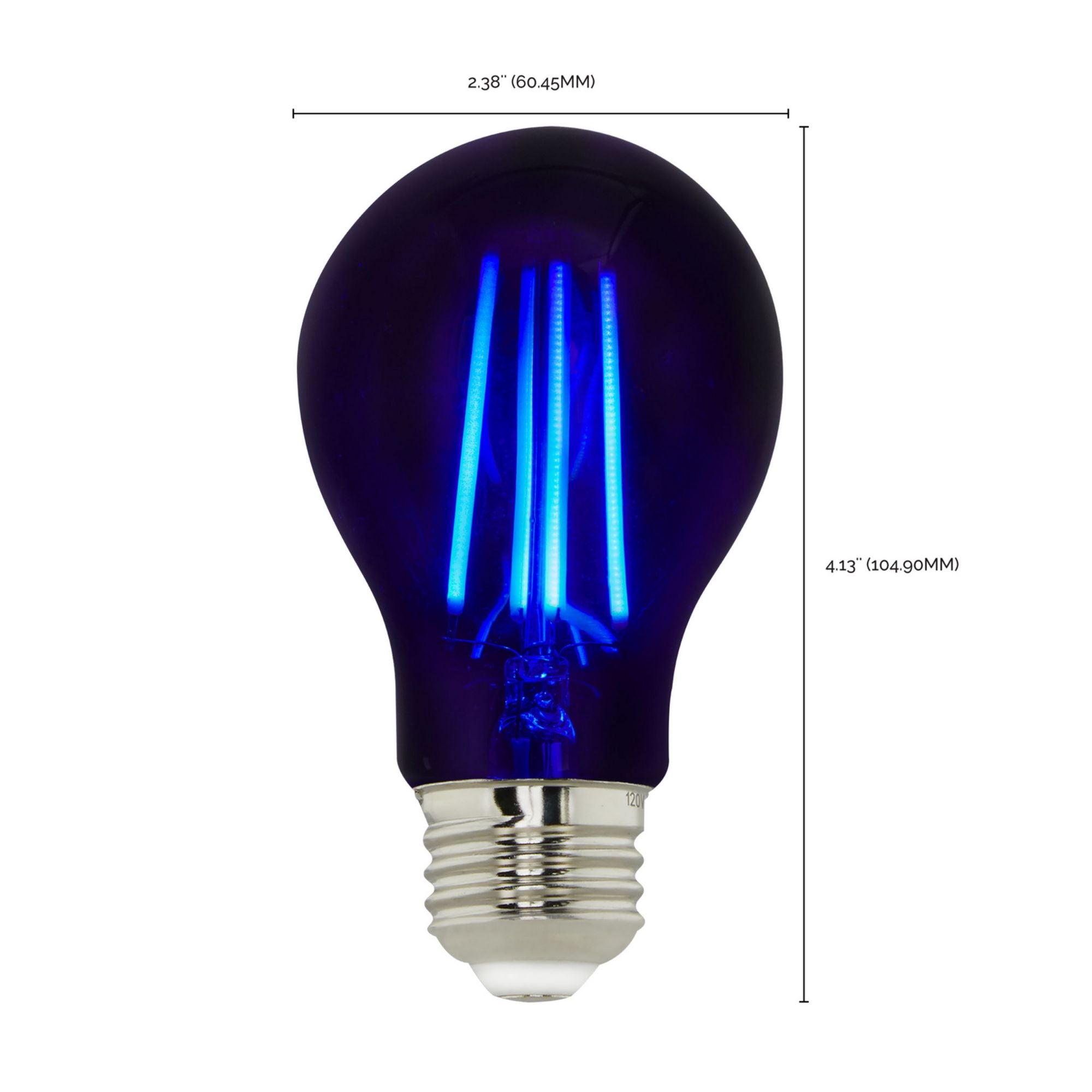 A19 LED Bulb, 8 Watts, E26 Medium Base, Black Finish, 120V - Bees Lighting