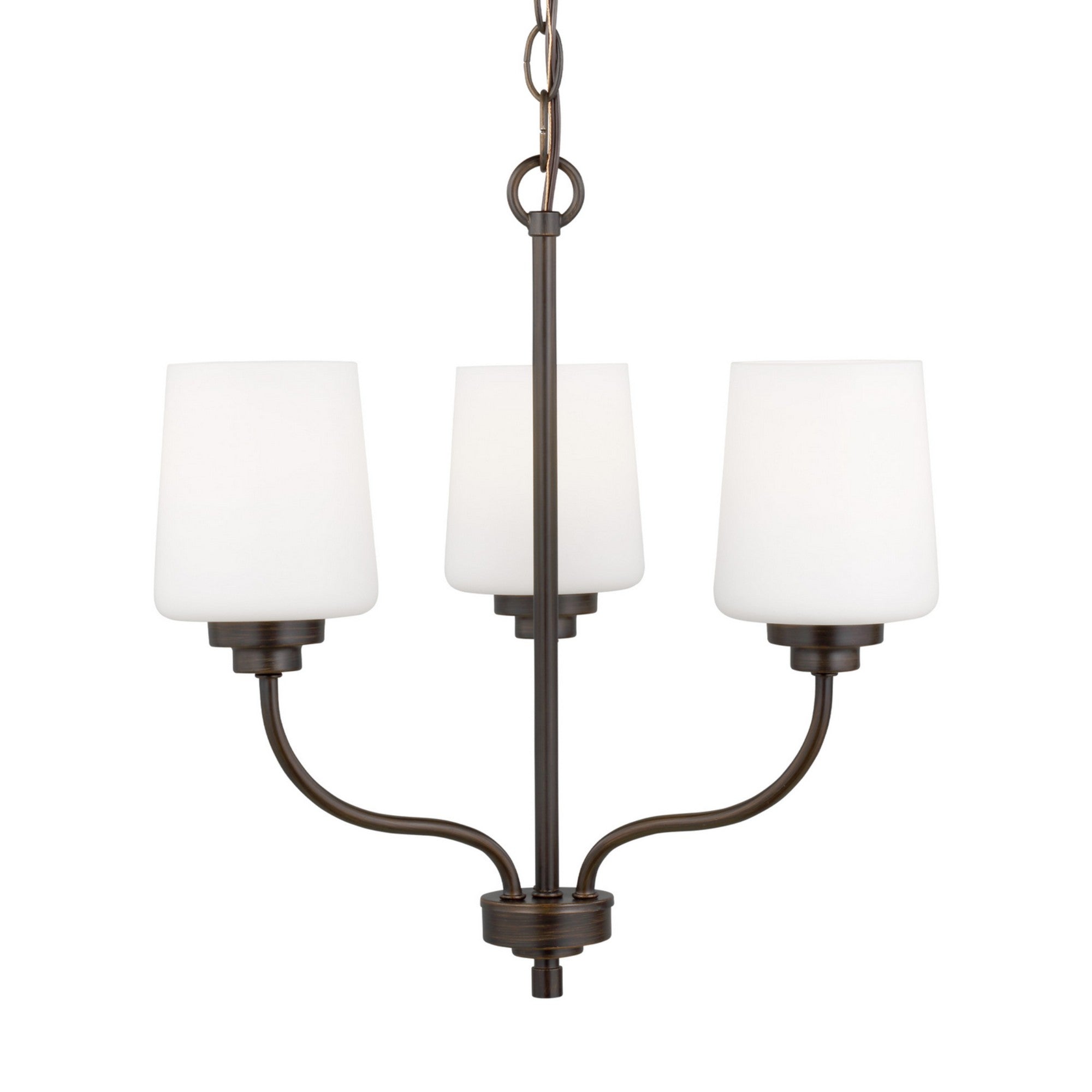 Windom 18" 3-Light Chandelier, Bronze Finish - Bees Lighting