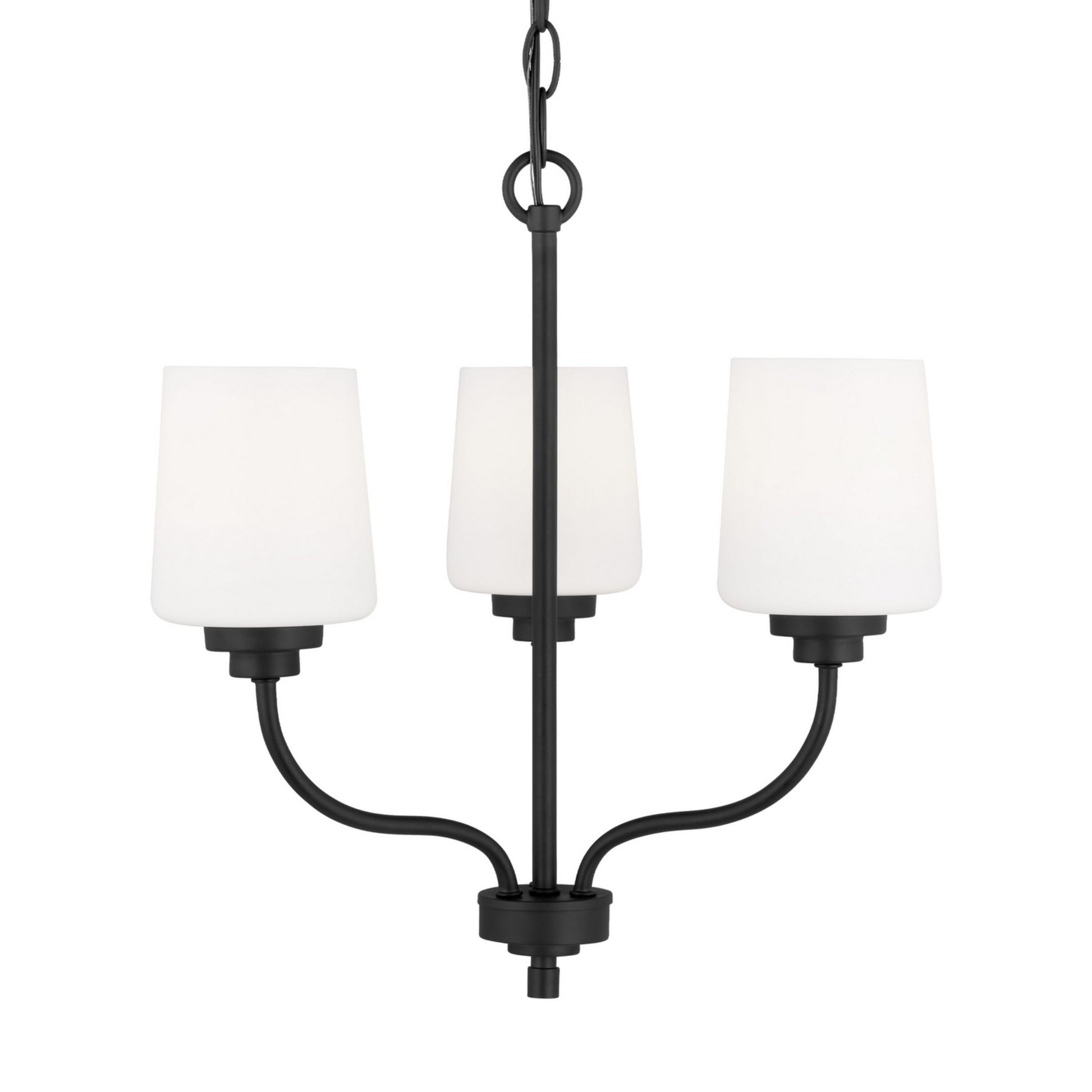 Windom 18" 3-Light Chandelier, Midnight Black Finish - Bees Lighting