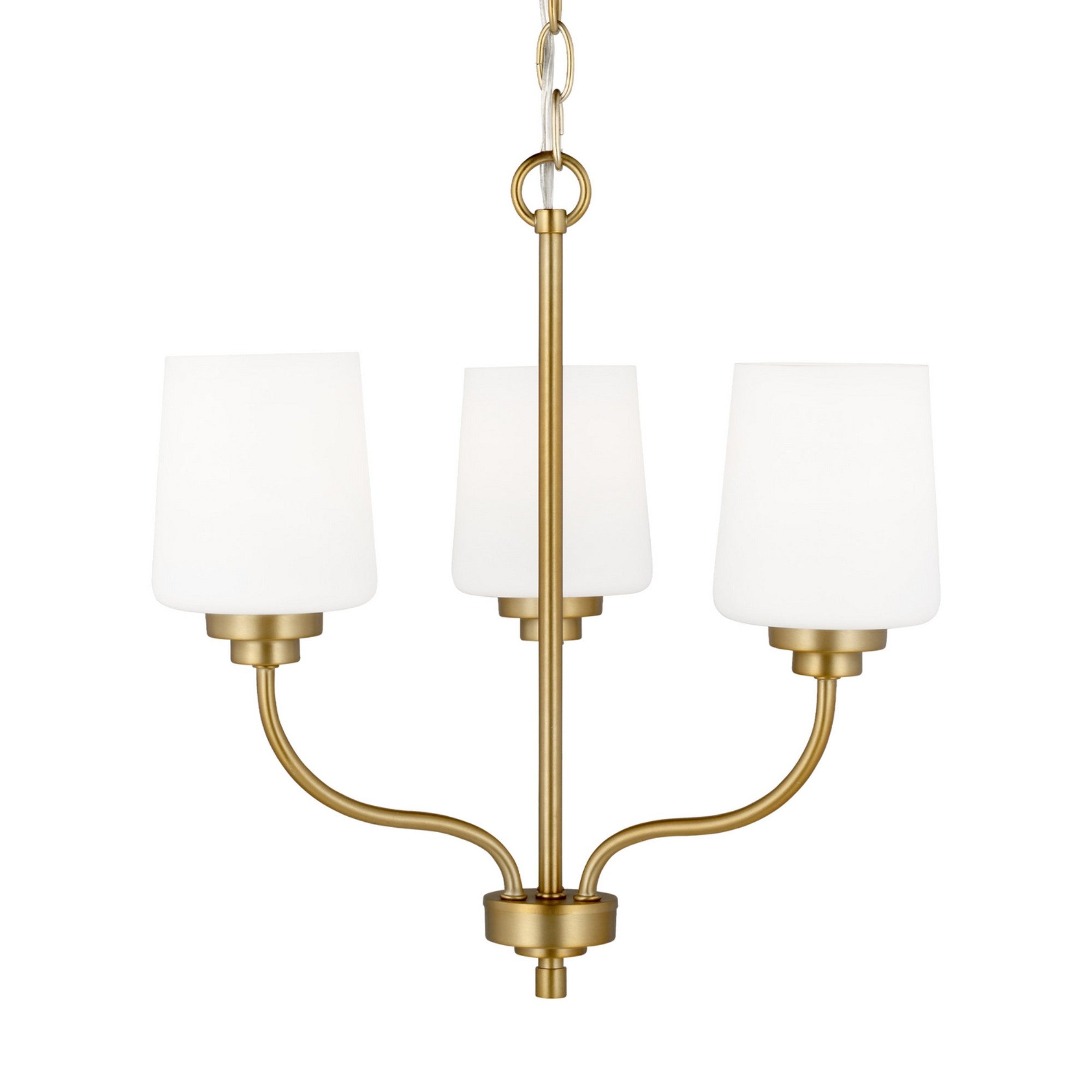Windom 18" 3-Light Chandelier, Satin Brass Finish - Bees Lighting