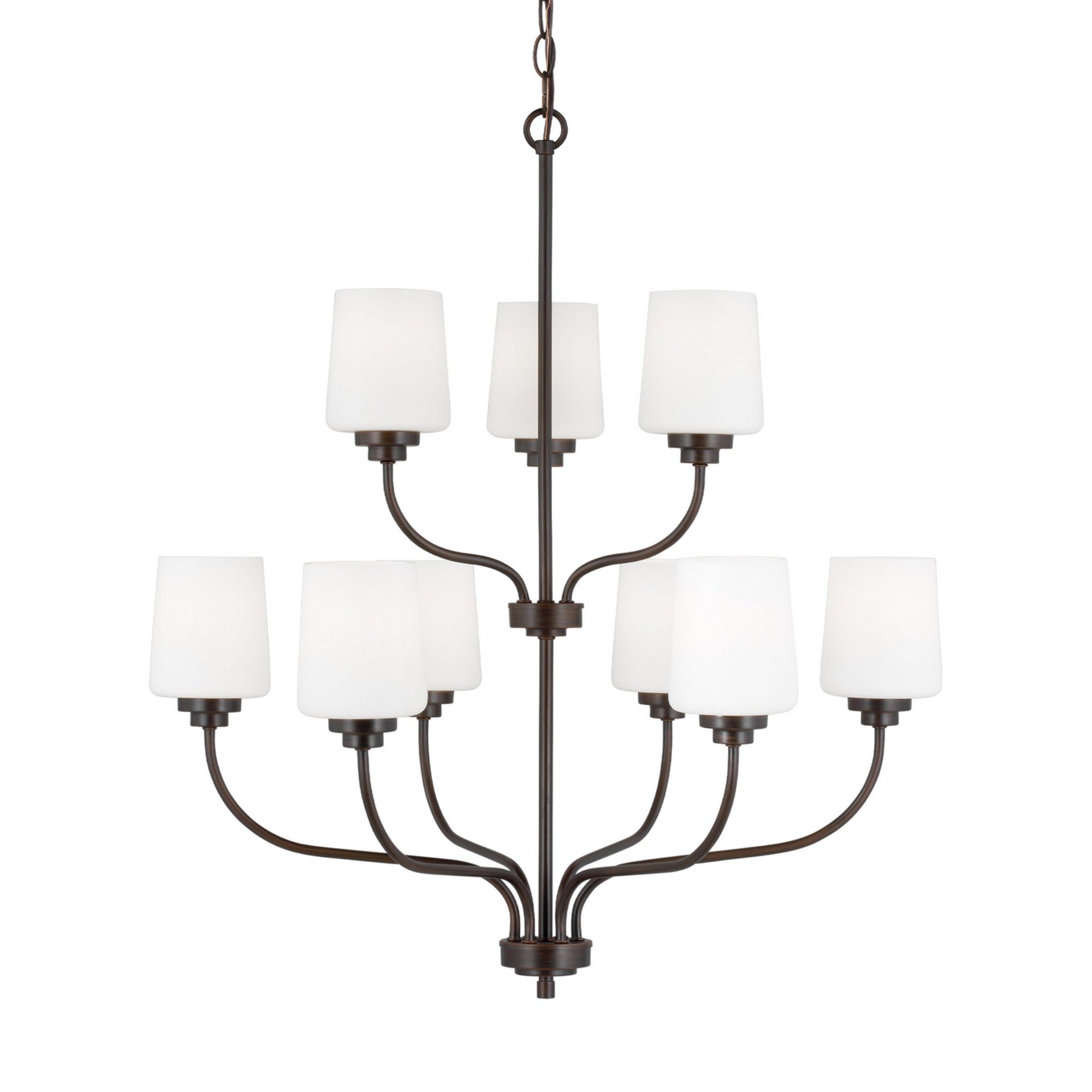 Windom 28" 9-Light Chandelier, Bronze Finish - Bees Lighting