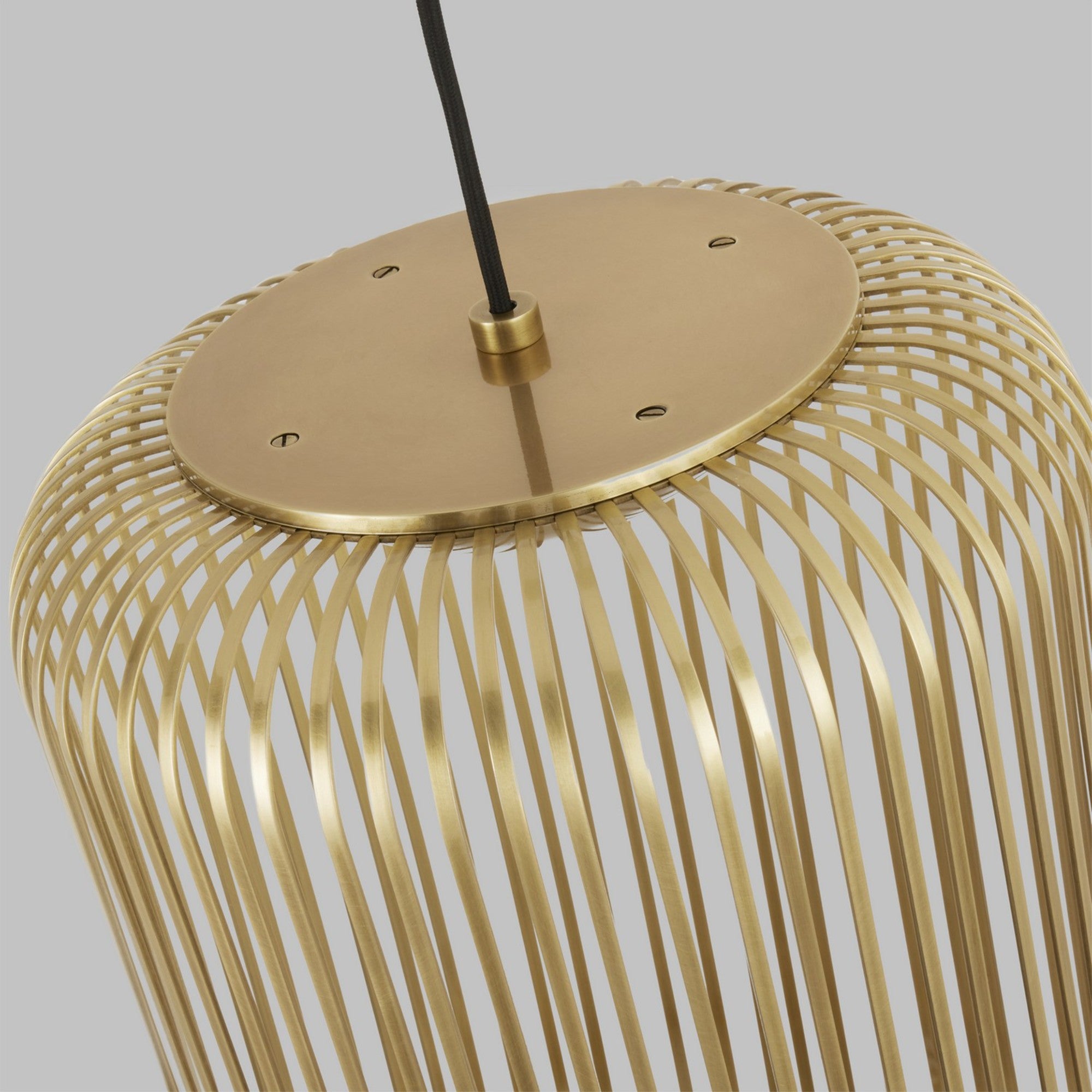Kai 12" LED Pendant, Plated Brass Finish - Bees Lighting