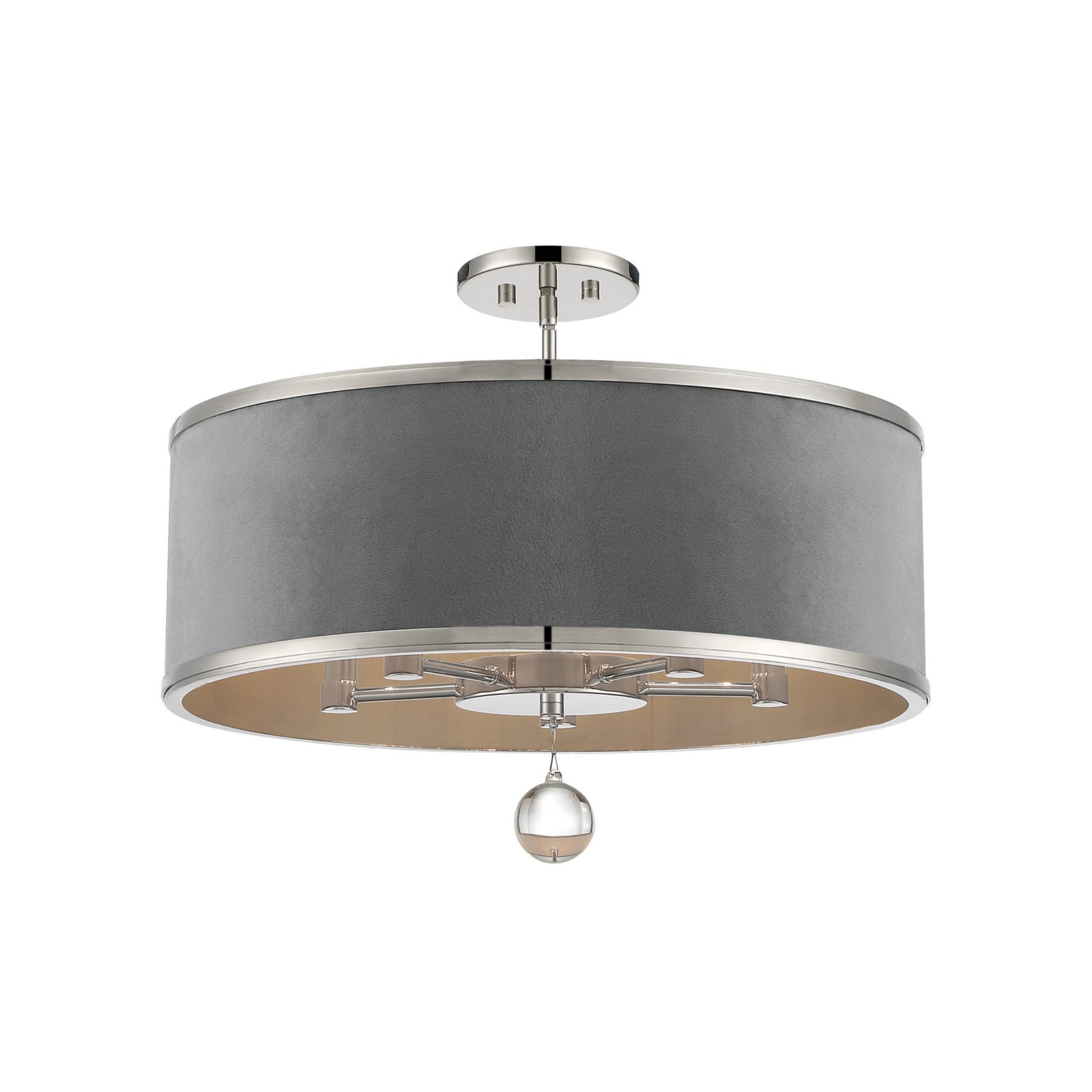 Luxour 20 in. 5 lights Pendant Light Polished Nickel Finish - Bees Lighting