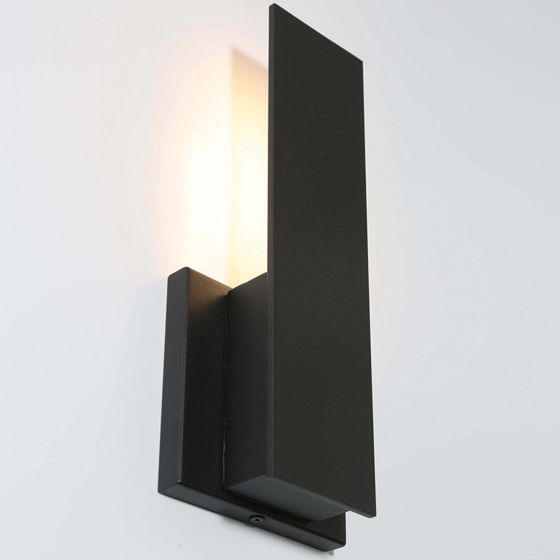 Annette 12" LED Outdoor Wall Sconce, Black Finish - Bees Lighting