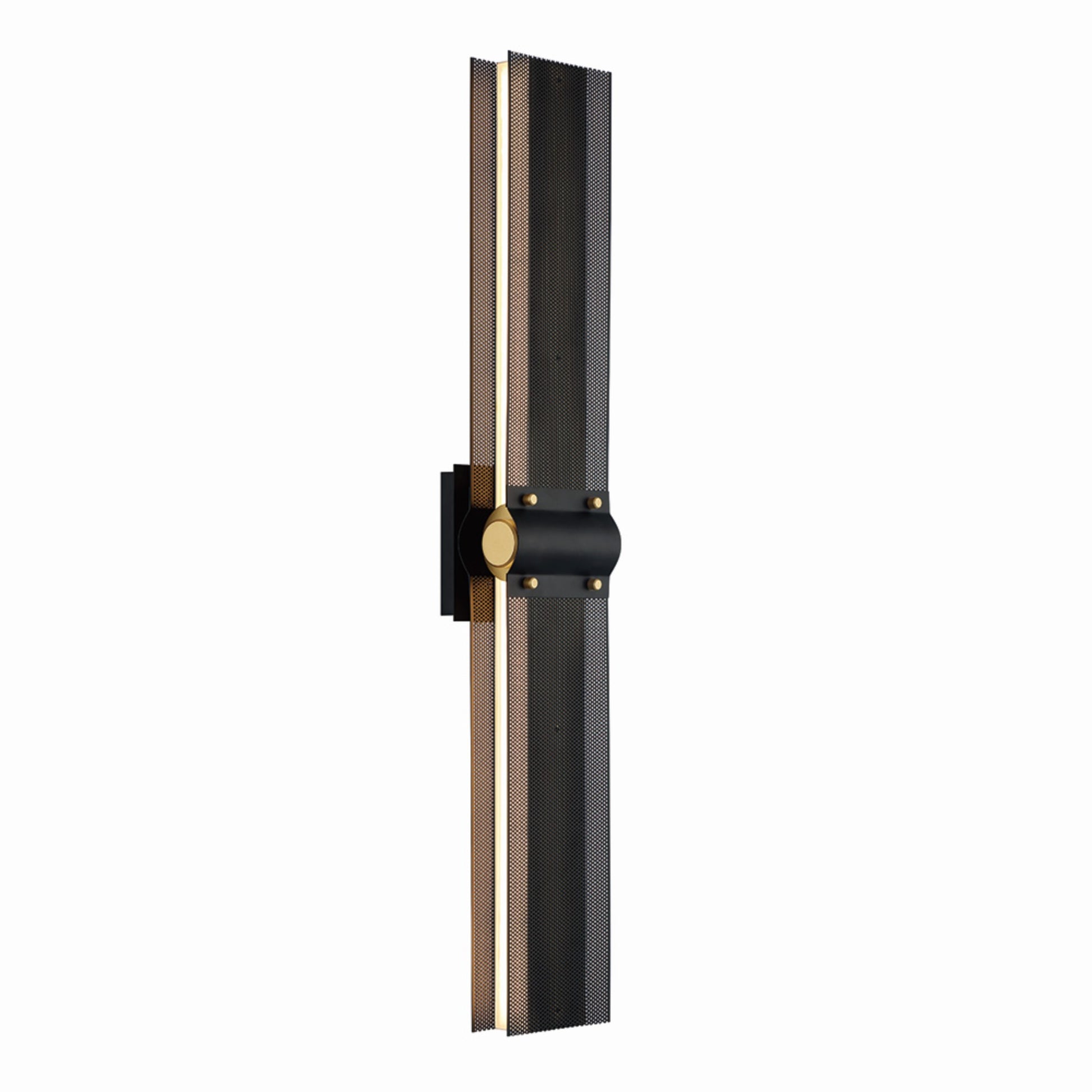 Admiral 31" LED Outdoor Wall Sconce, Gold & Black Finish - Bees Lighting