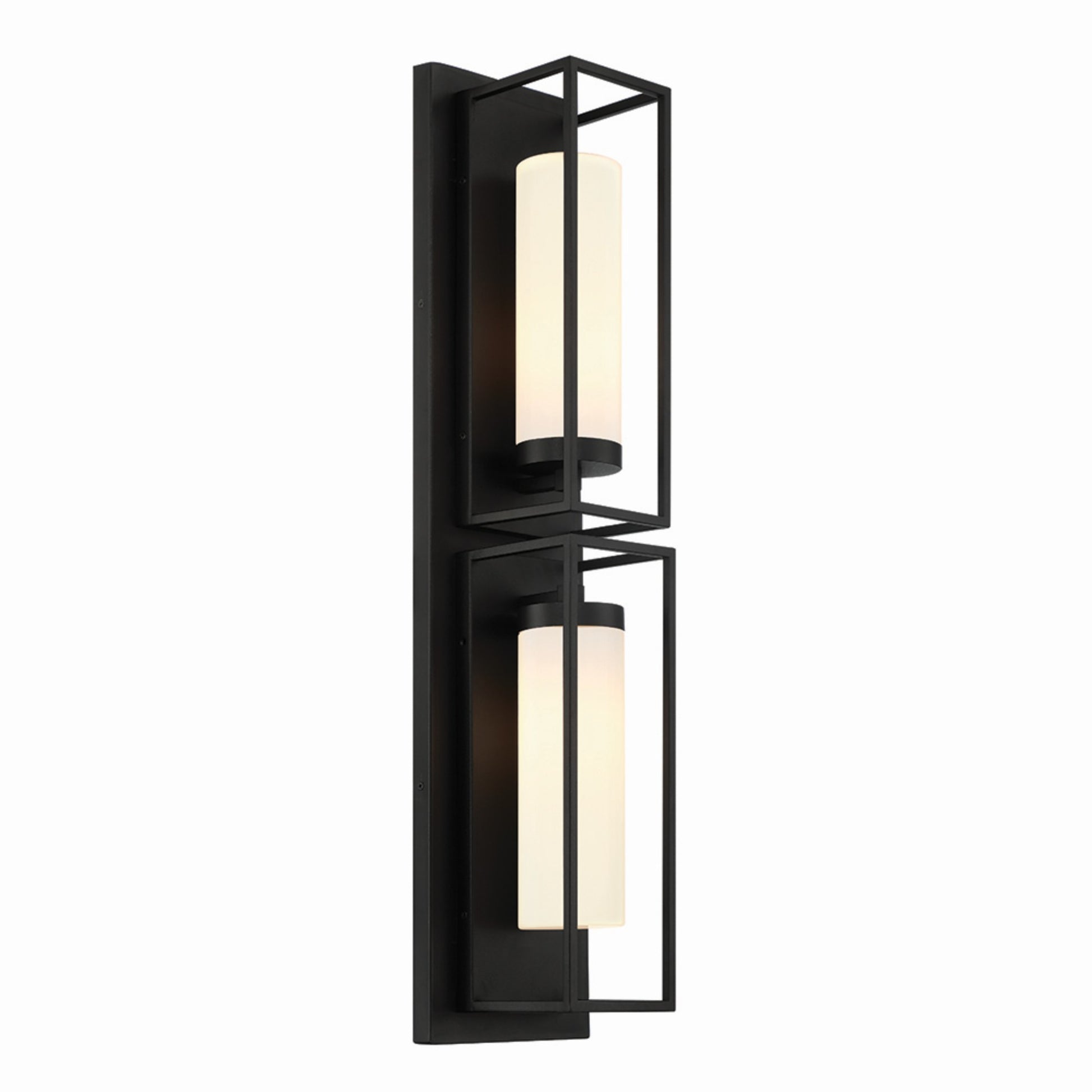 Ren 2-Light 36" Outdoor Wall Sconce, Black Finish - Bees Lighting