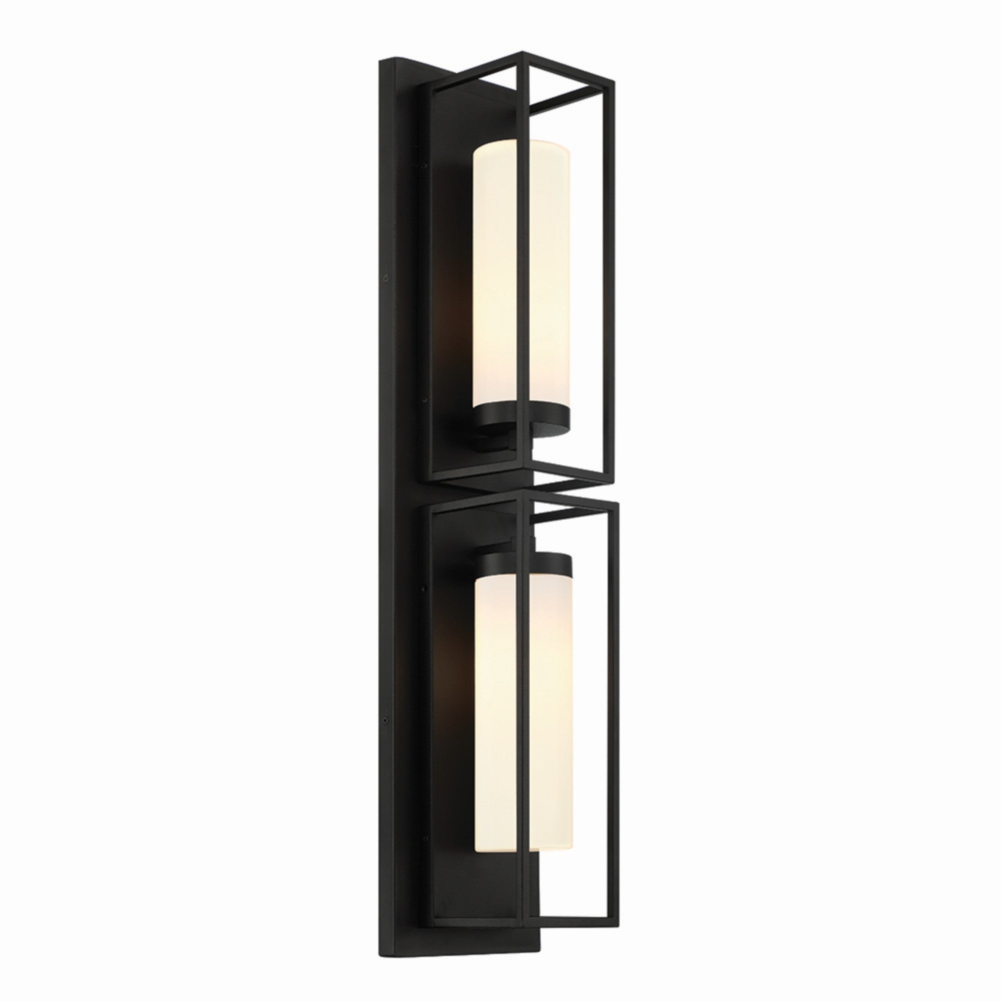 Ren 2-Light 36" Outdoor Wall Sconce, Black Finish - Bees Lighting