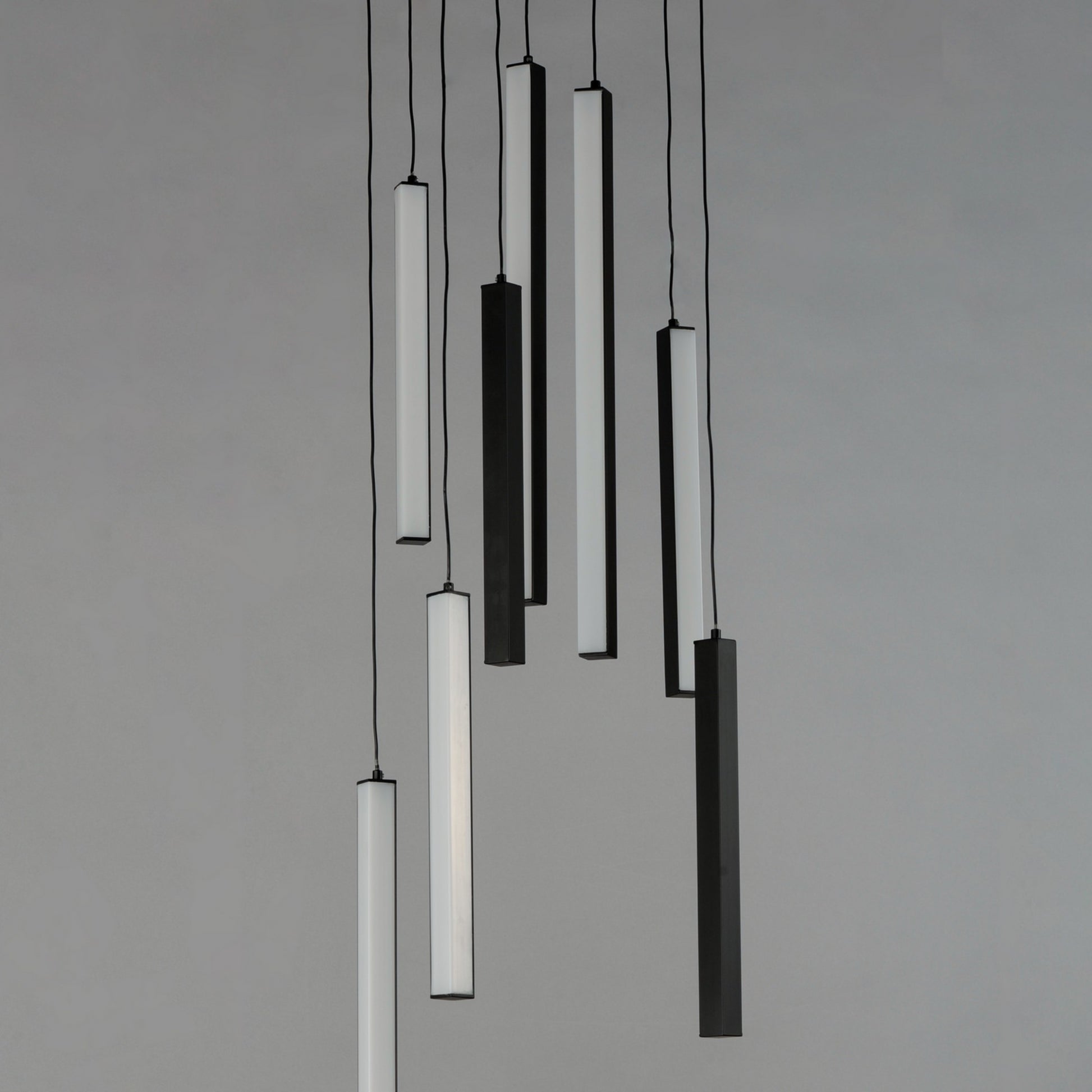 Hover 18" 8-Light LED Pendant, Black Finish - Bees Lighting