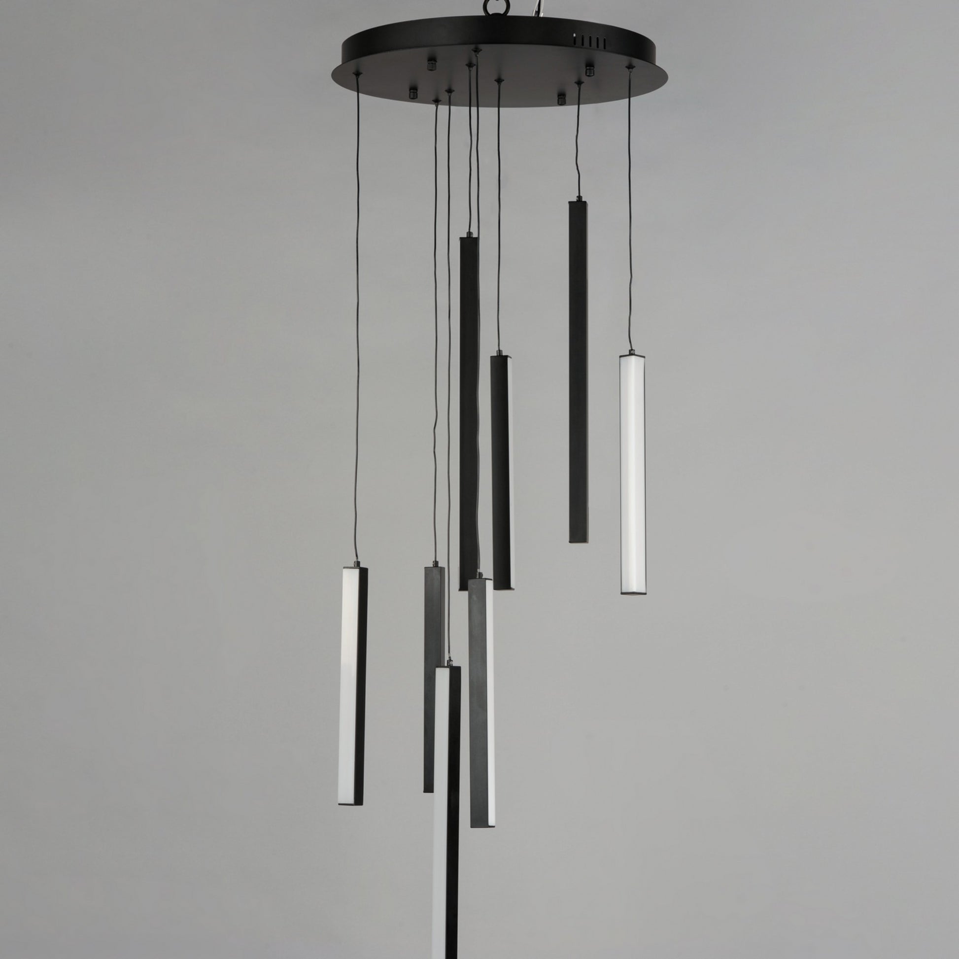 Hover 18" 8-Light LED Pendant, Black Finish - Bees Lighting