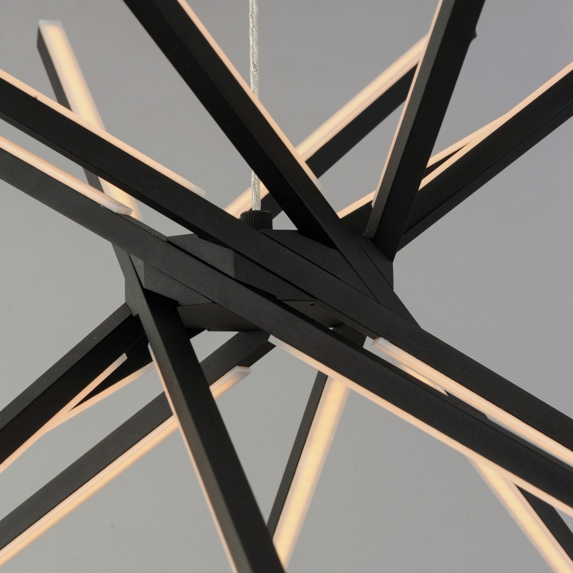 Alumilux Aster " 8-Light LED Pendant, Black Finish - Bees Lighting