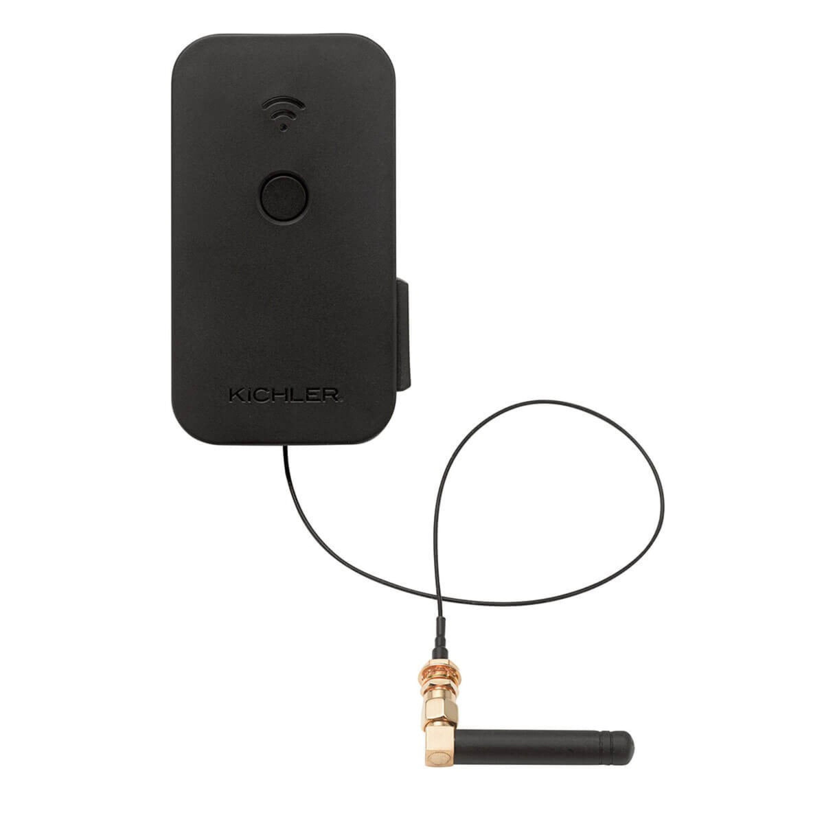 Black lighting control module with button and wireless cable with connector