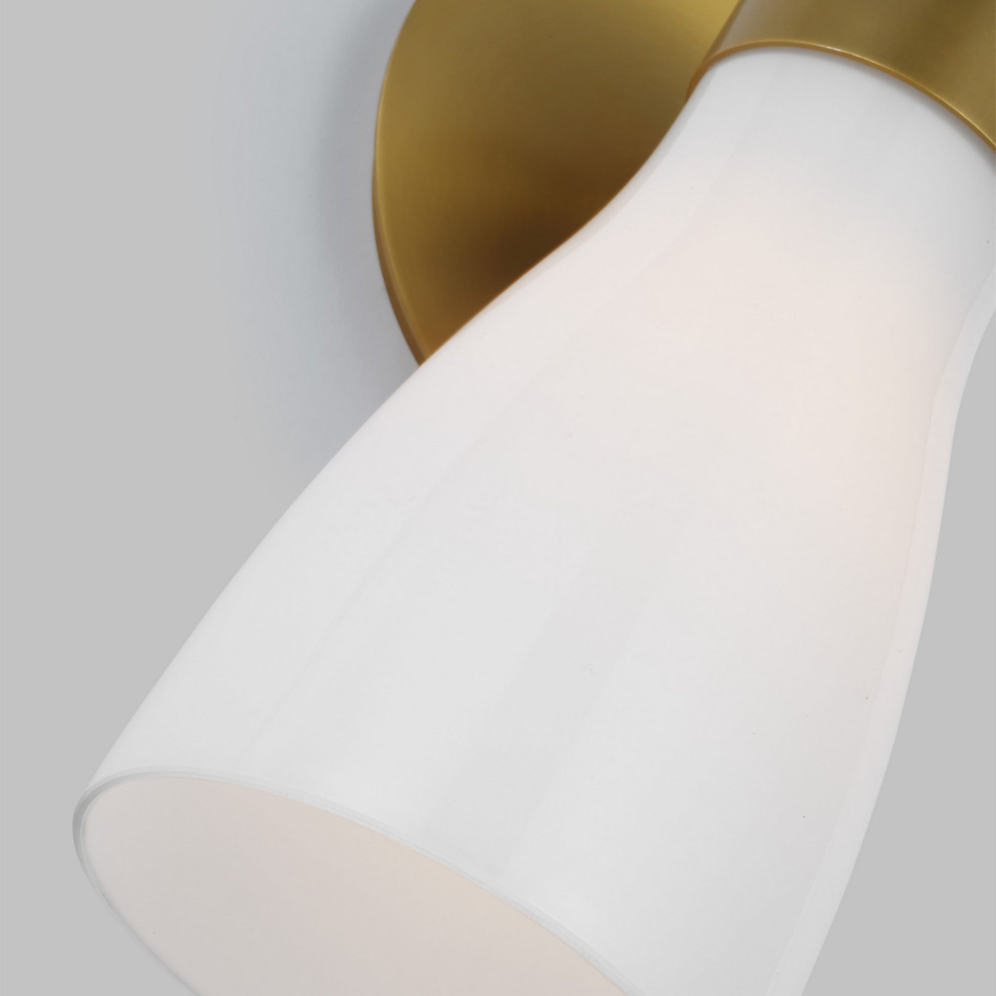 Moritz 11 in. Armed Sconce Burnished Brass with Milk White Glass finish - Bees Lighting