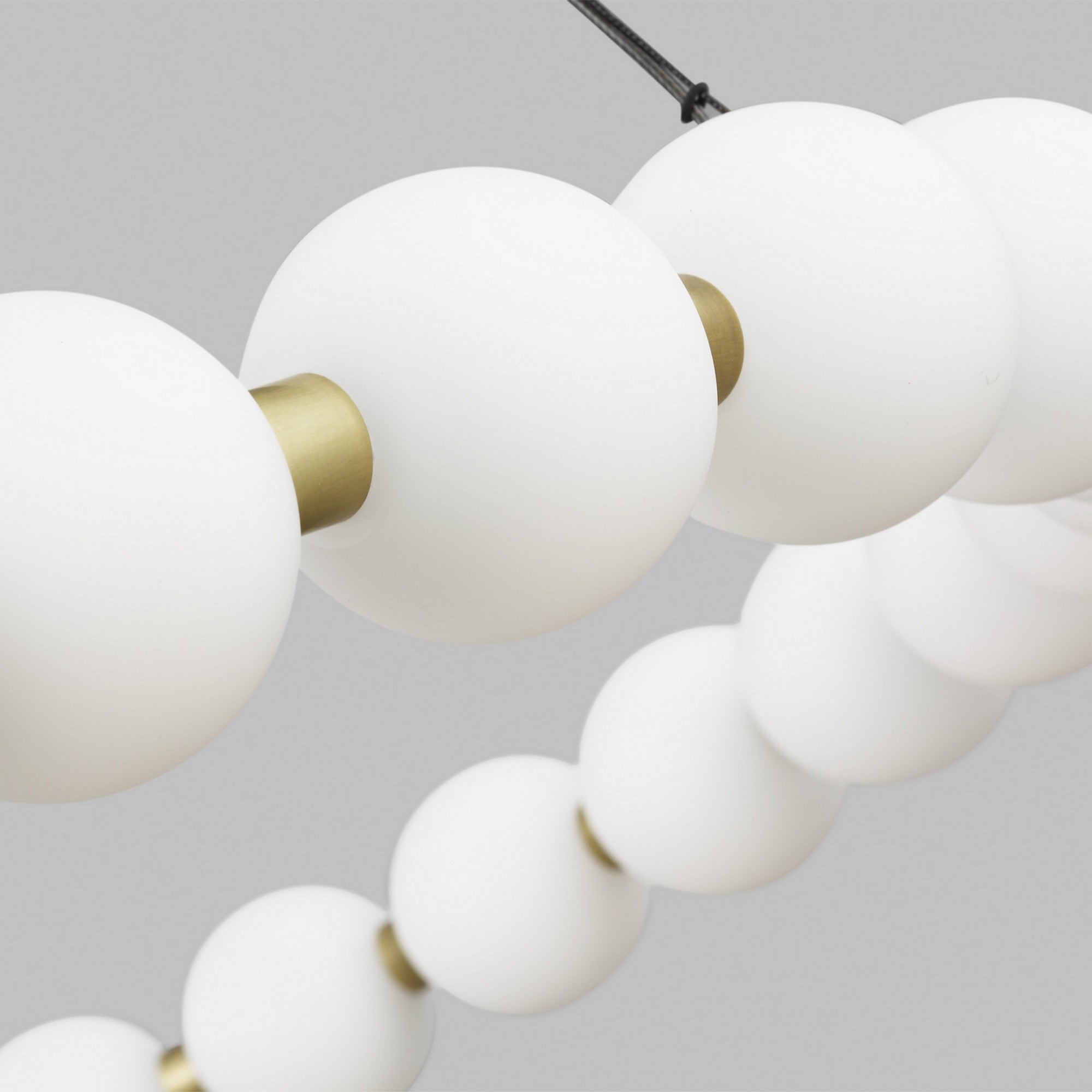Orbet 36" Chandelier, Natural Brass Finish - Bees Lighting