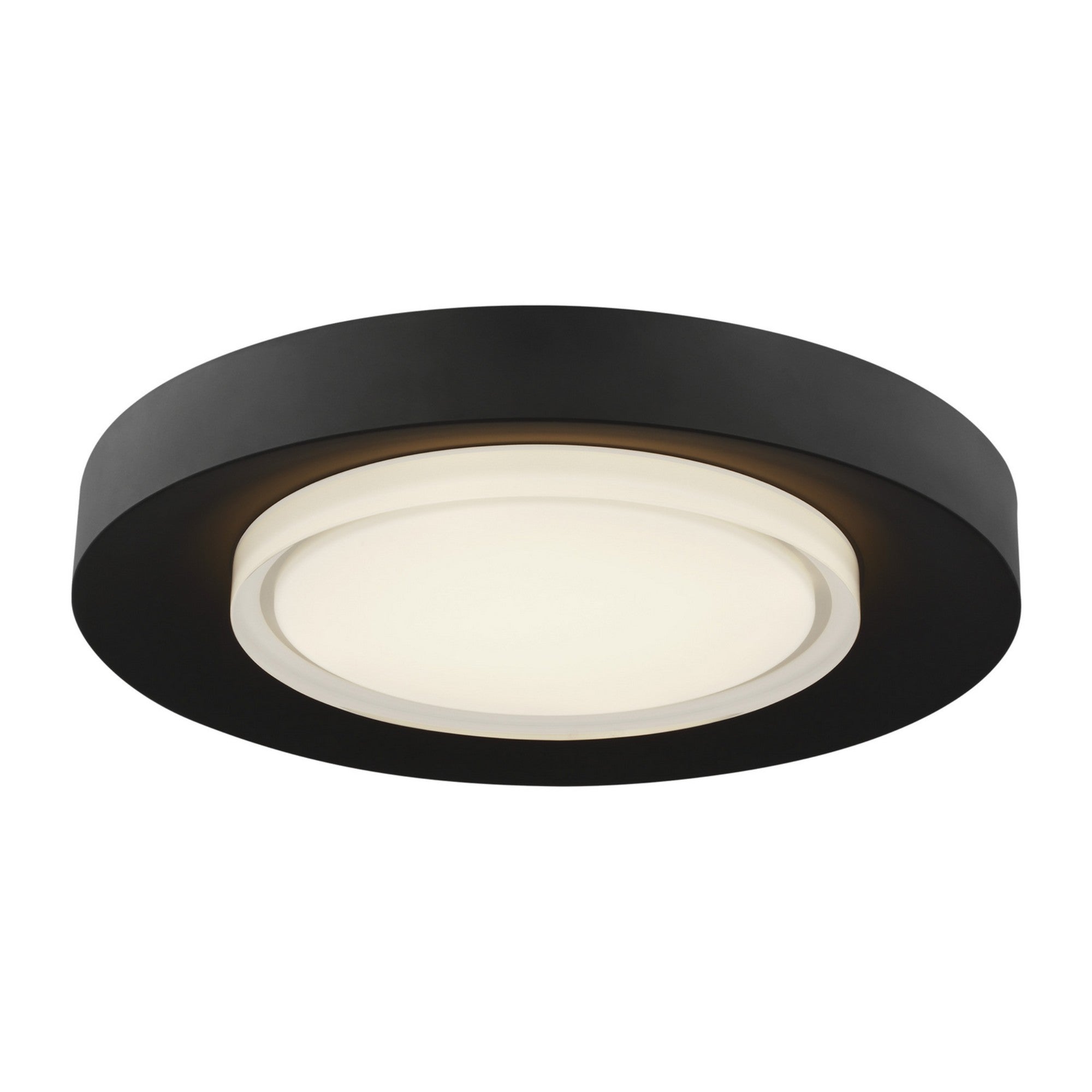 Hilo 16" LED Flush Mount, 120-277V, Nightshade Black Finish - Bees Lighting