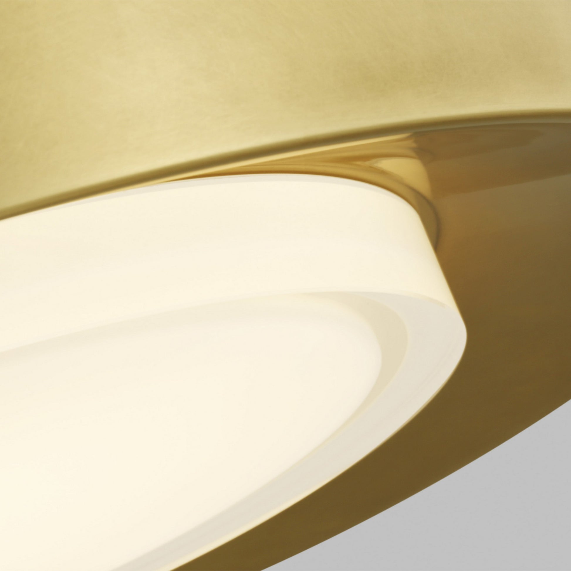 Hilo 16" LED Flush Mount, 120-277V, Natural Brass Finish - Bees Lighting