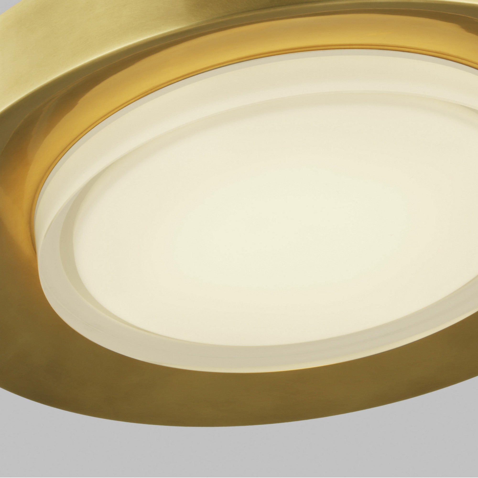 Hilo 16" LED Flush Mount, 120-277V, Natural Brass Finish - Bees Lighting
