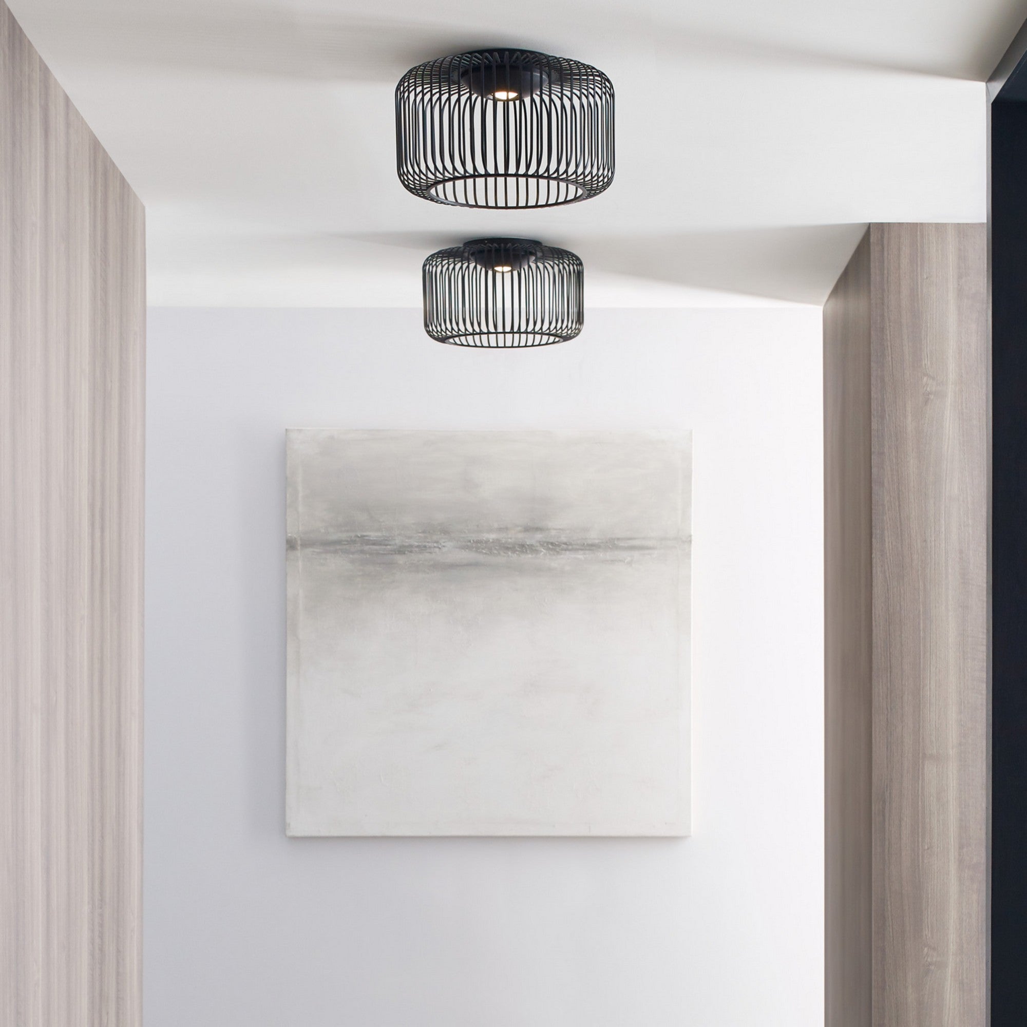 Kai 15" LED Flush Mount, Nightshade Black Finish - Bees Lighting